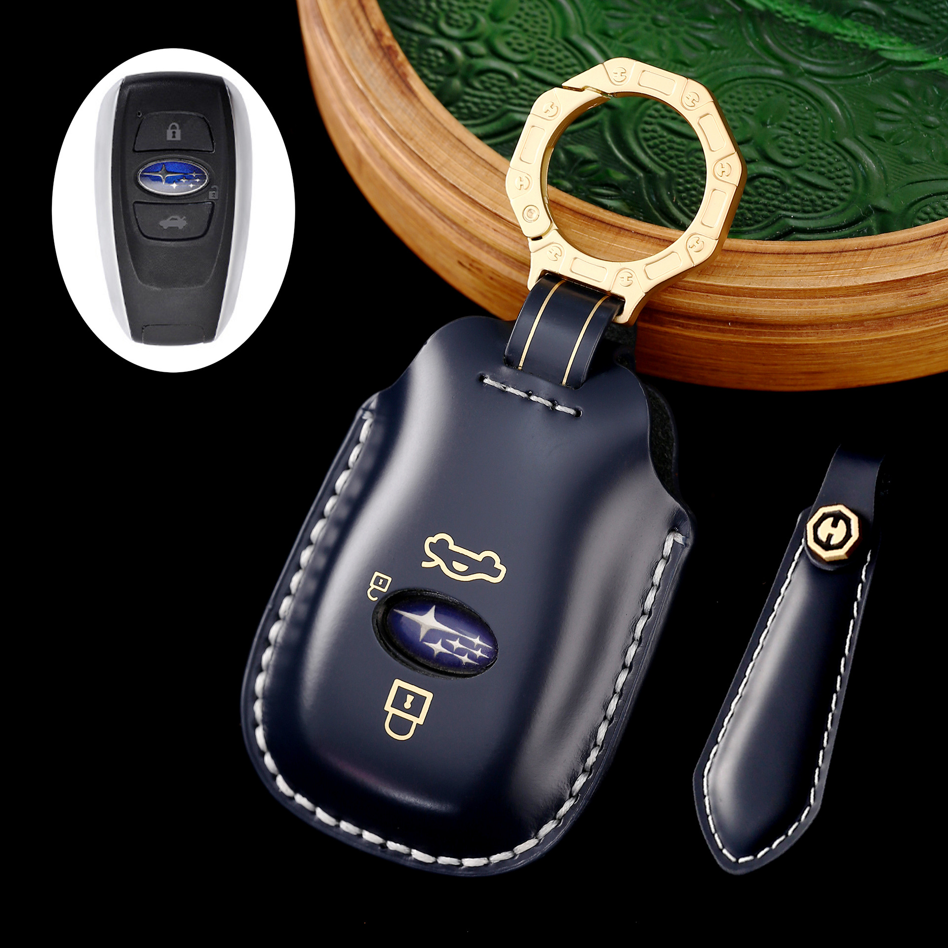 Key Fob Cover For Subaru,Cordovan Leather