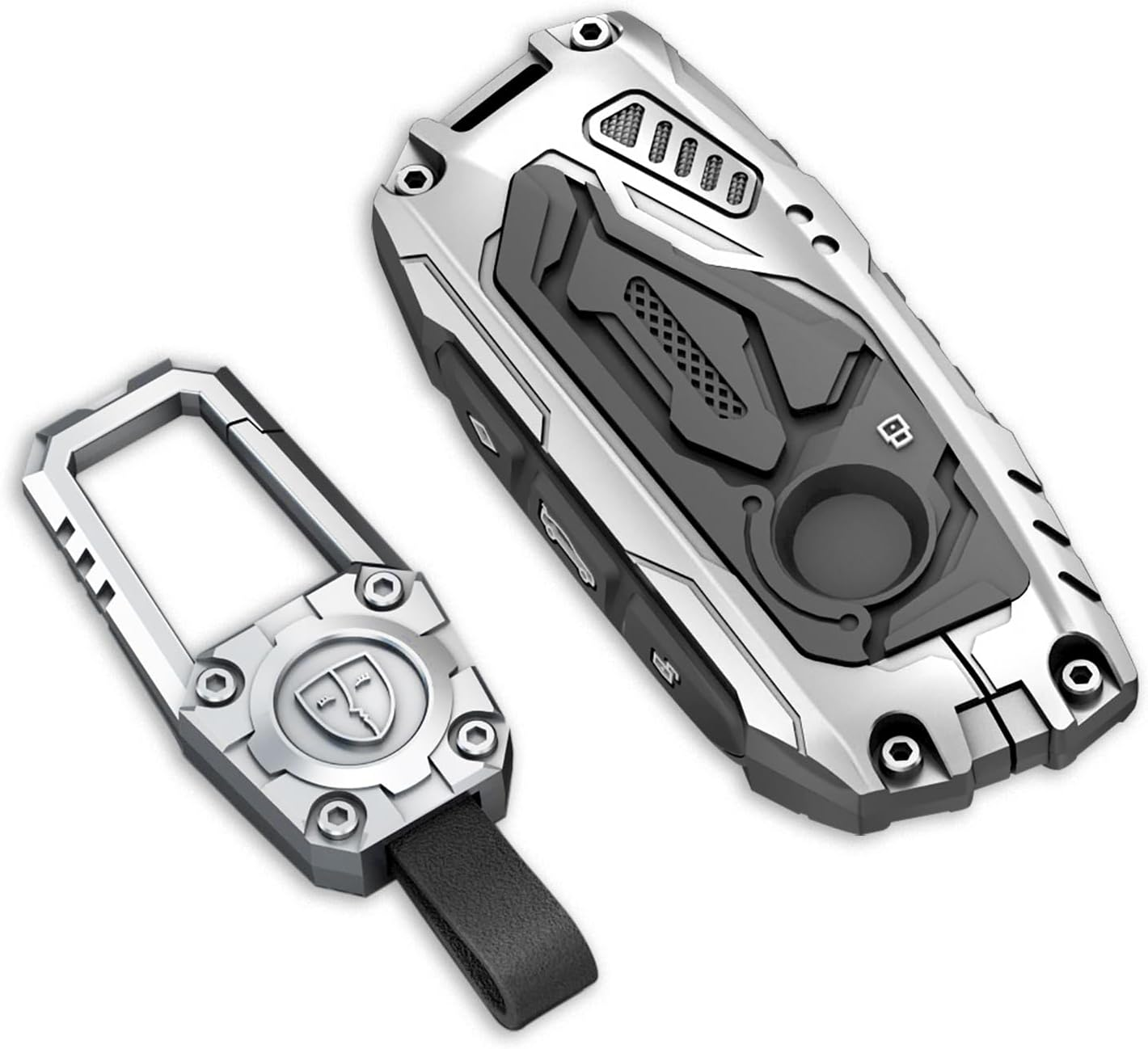 Key Fob Cover For BMW 5,Metal-Mecha