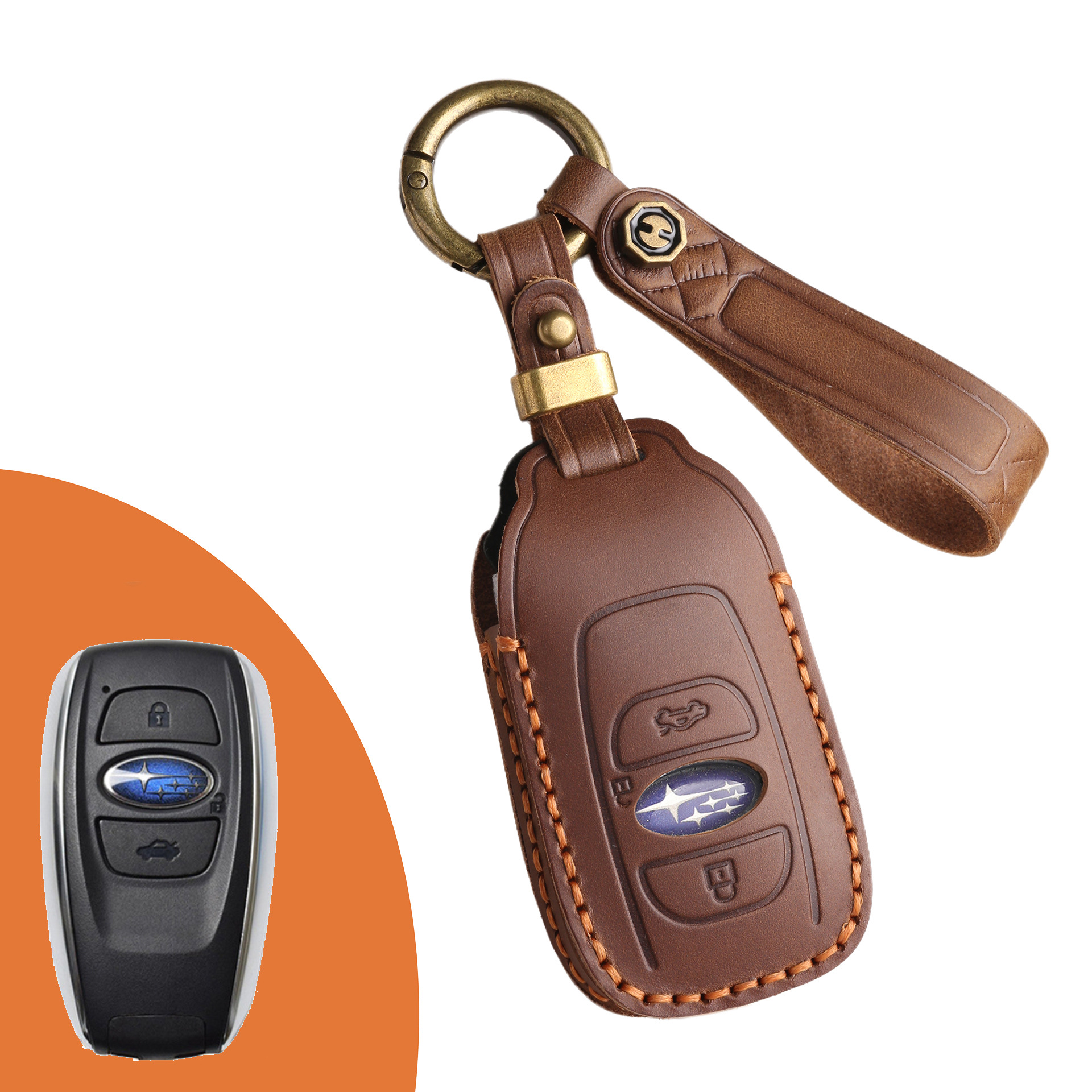 Key Fob Cover For Subaru,Crazy Horse Leather