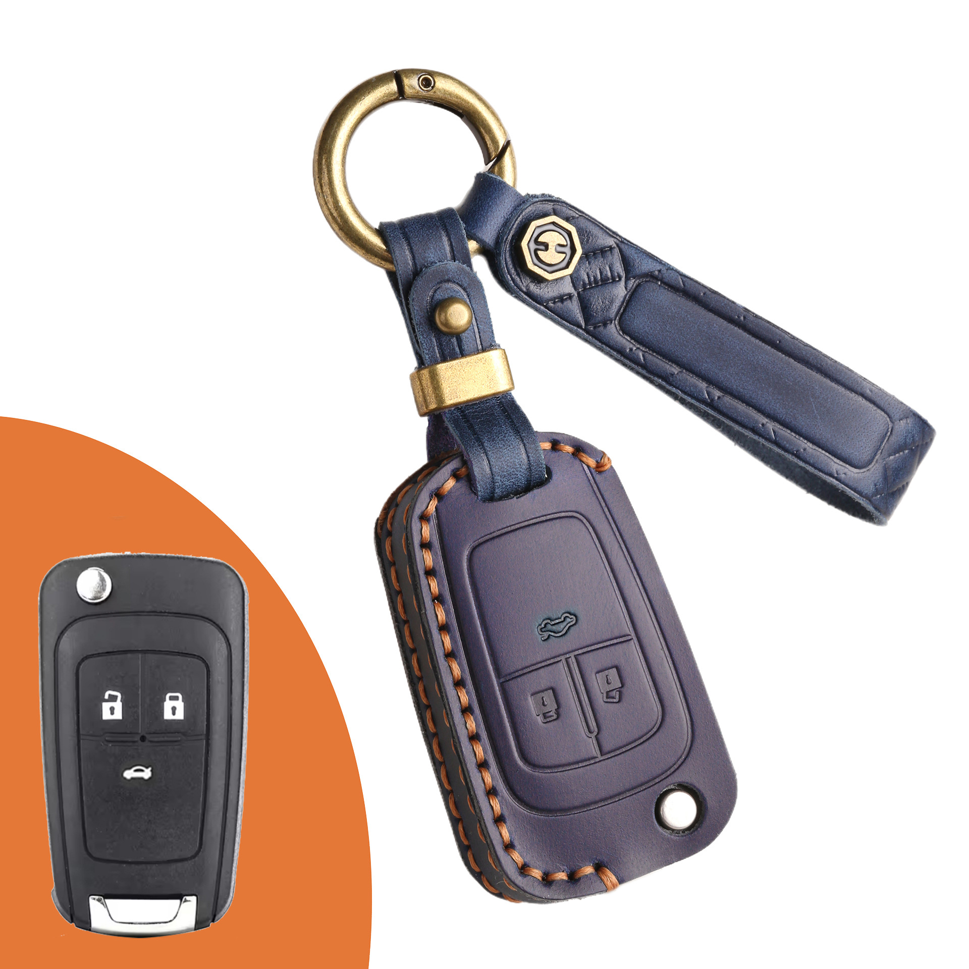 Key Fob Cover For Chevy,Crazy Horse Leather