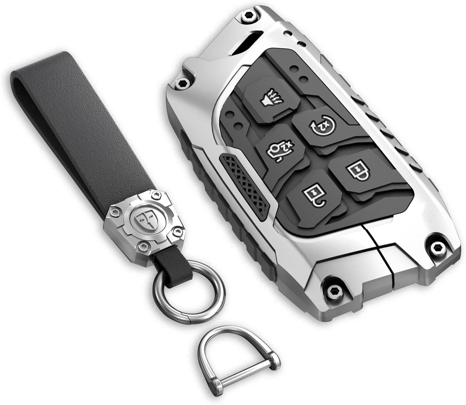 Key Fob Cover For Cadillac CT4,Metal-Mecha