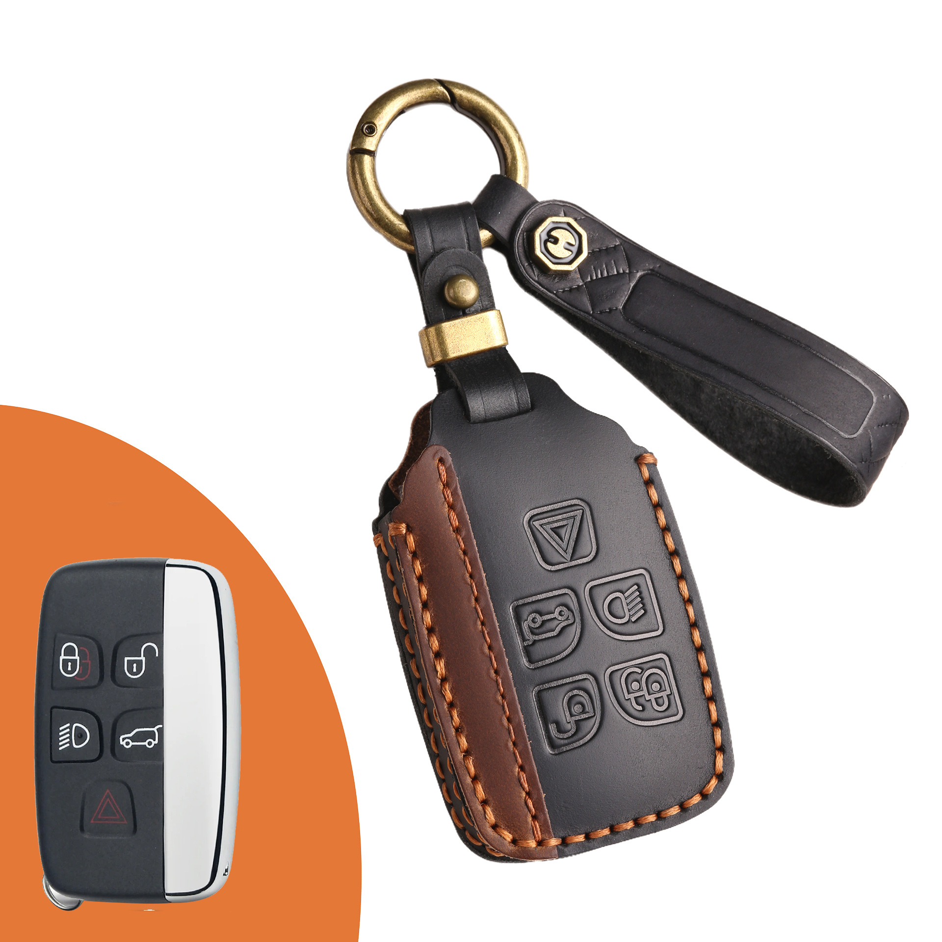 Key Fob Cover For Land Rover,Crazy Horse Leather