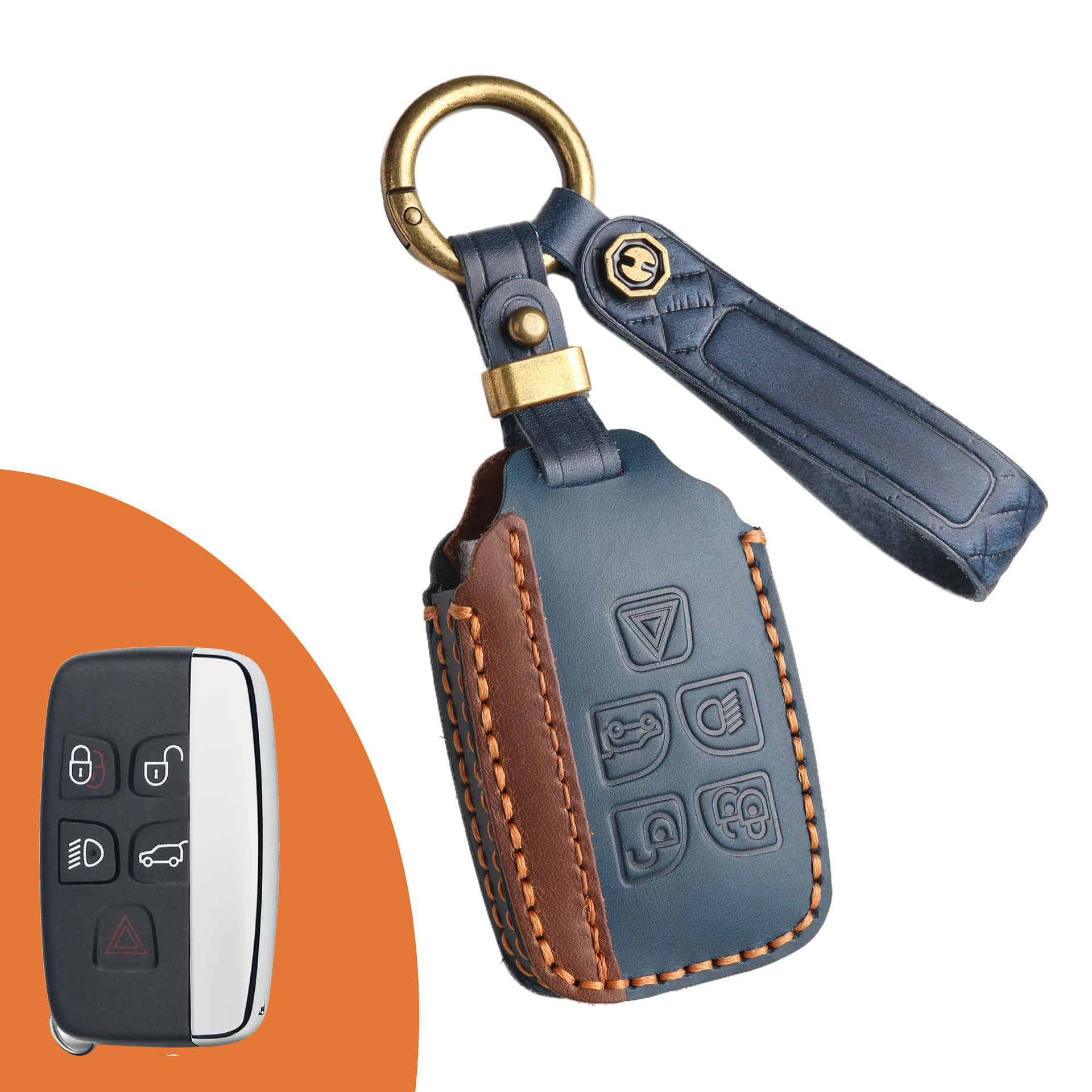 Key Fob Cover For Land Rover,Crazy Horse Leather