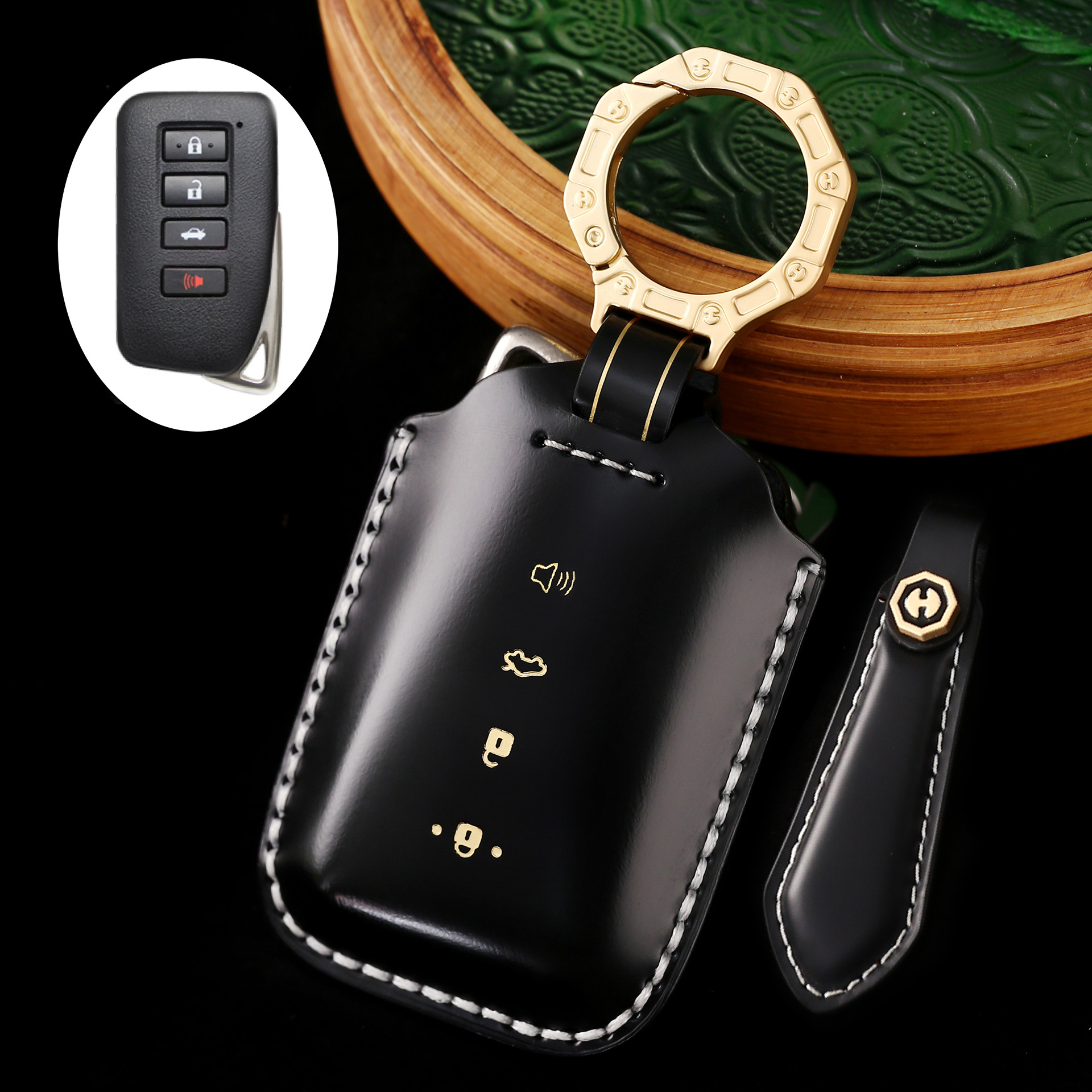 Key Fob Cover For Lexus,Cordovan Leather