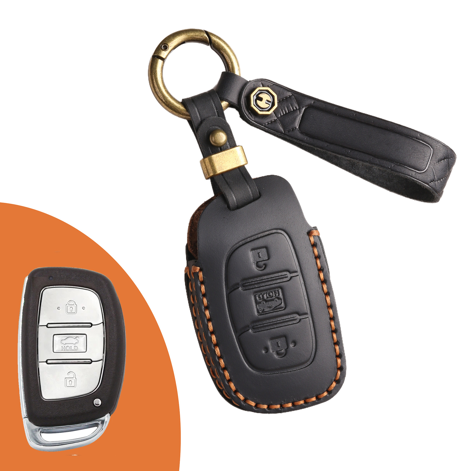 Key Fob Cover For Hyundai,Crazy Horse Leather