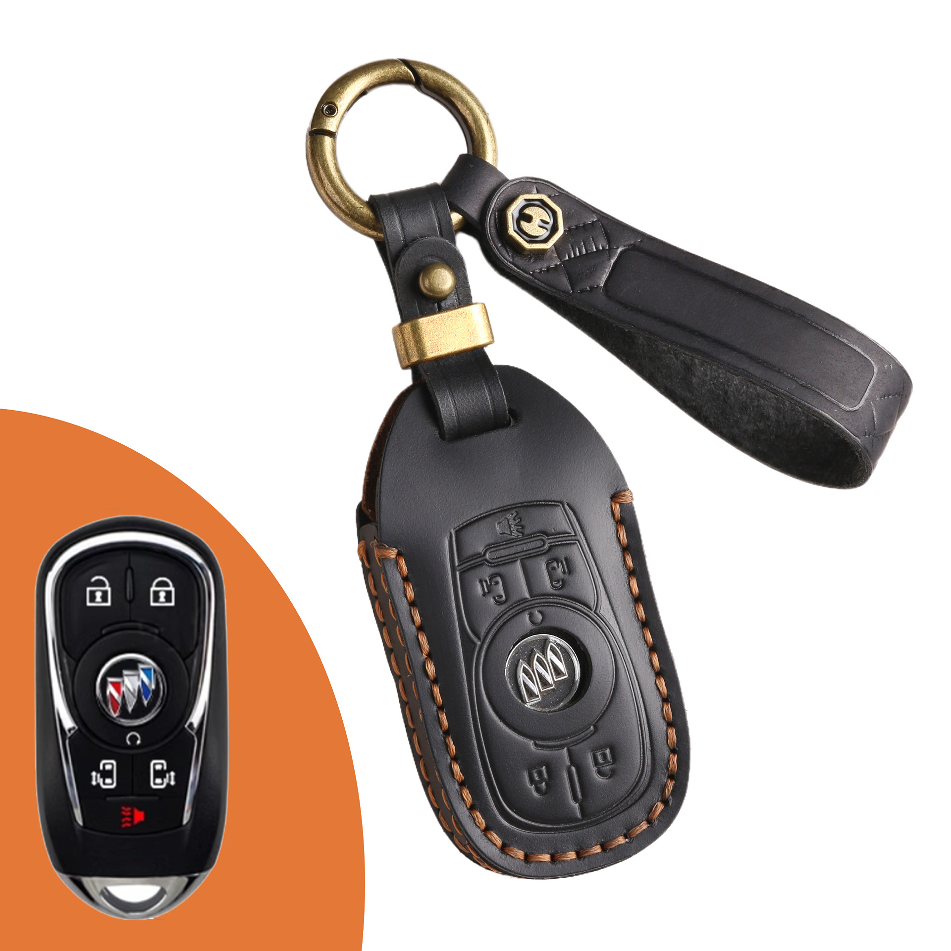 Key Fob Cover For Buick,Crazy Horse Leather