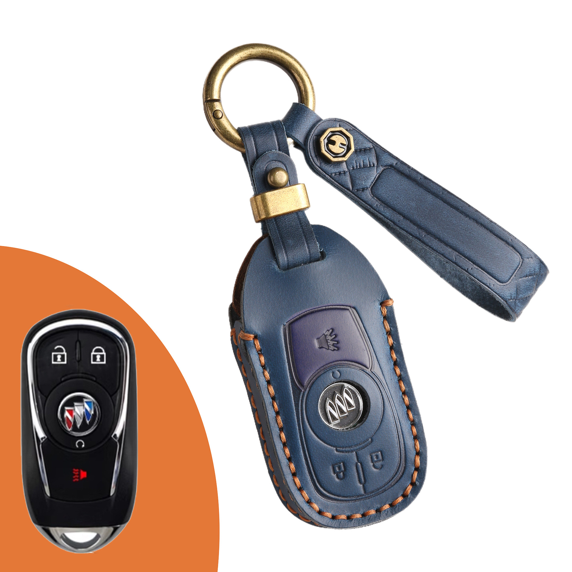 Key Fob Cover For Buick,Crazy Horse Leather