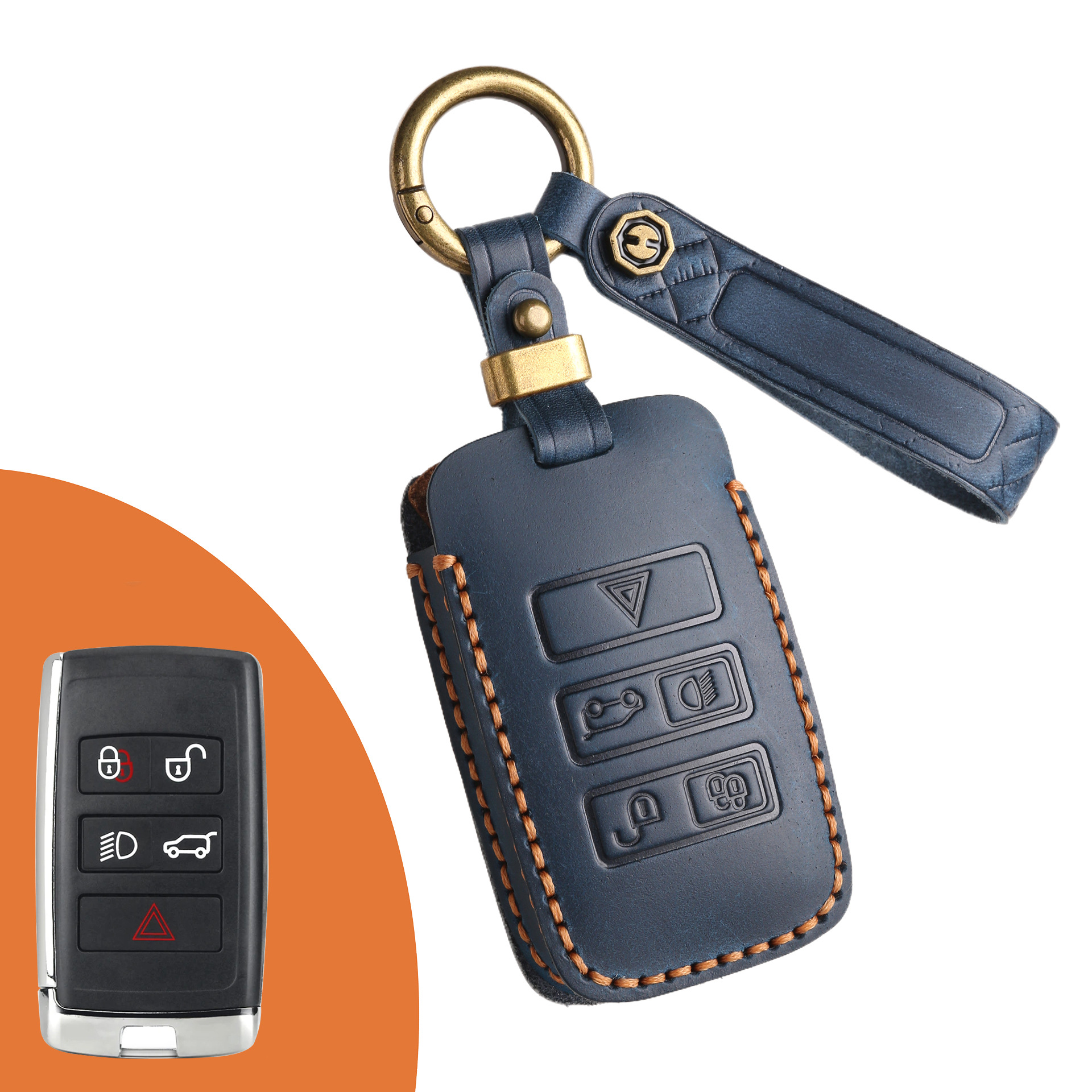 Key Fob Cover For Land Rover Discovery,Crazy Horse Leather