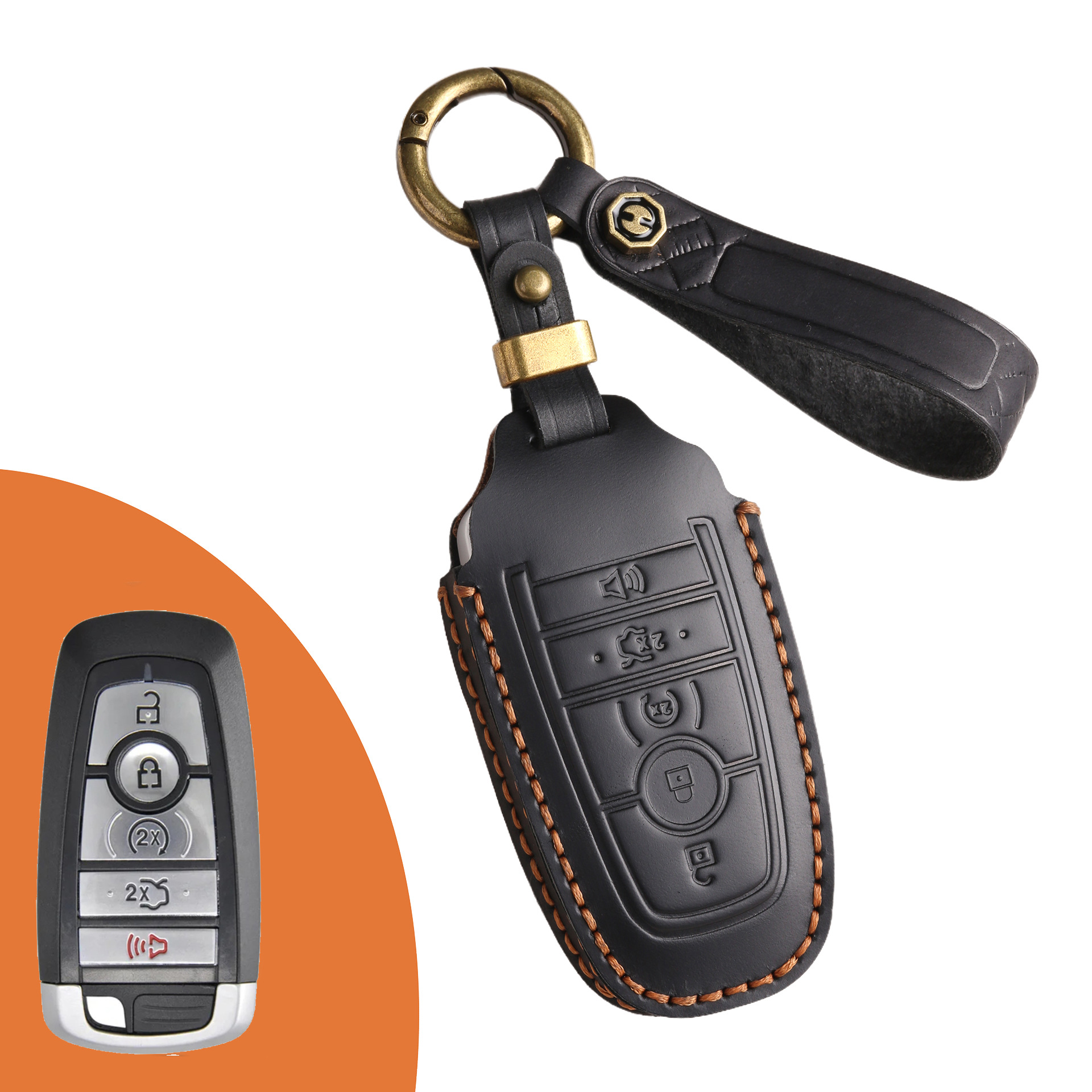 Key Fob Cover For Ford,Crazy Horse Leather