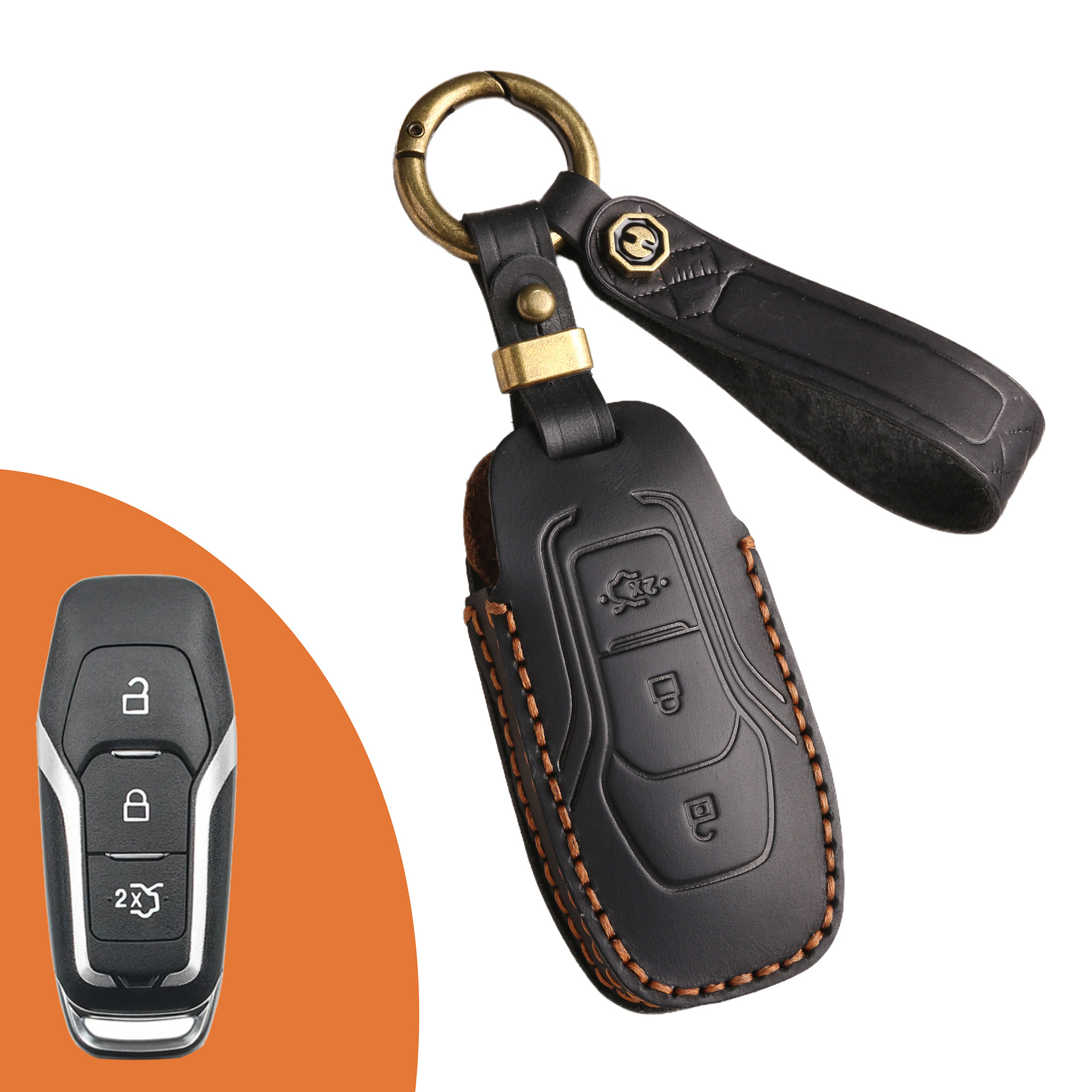 Key Fob Cover For Ford Explorer,Crazy Horse Leather