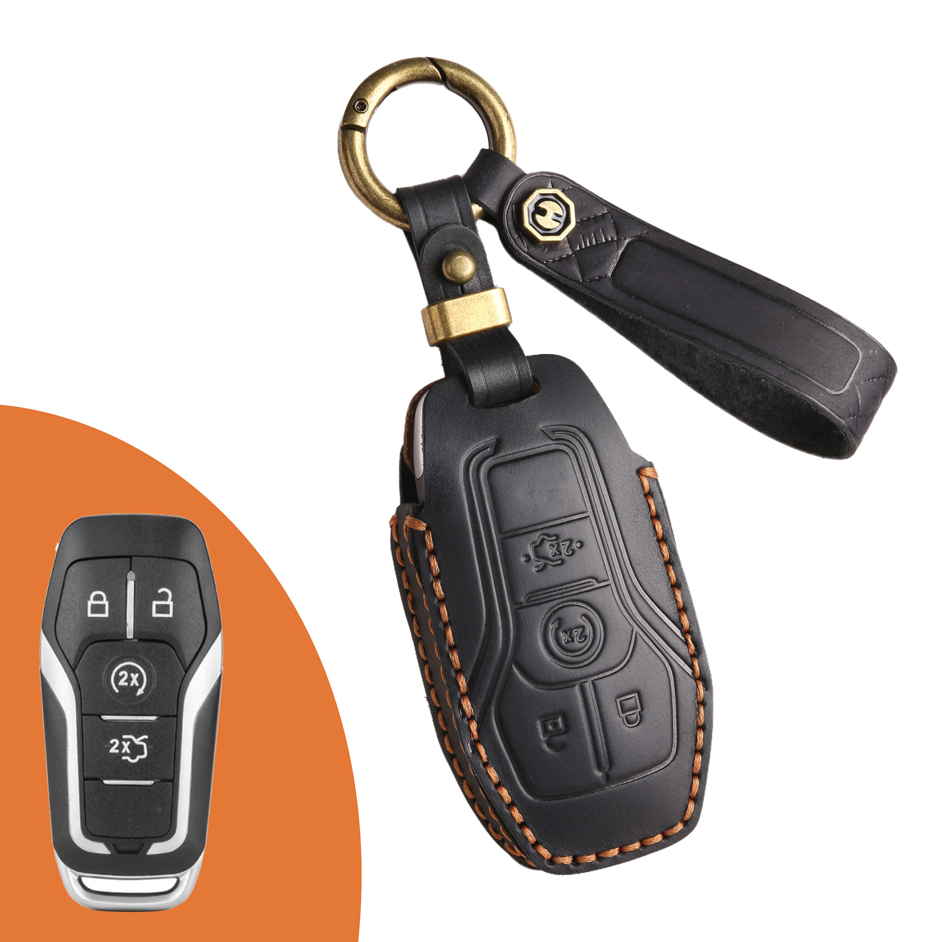 Key Fob Cover For Ford Explorer,Crazy Horse Leather