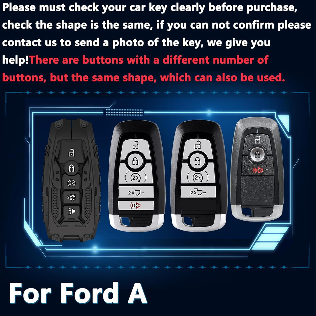Key Fob Cover For Ford,Metal-Mecha