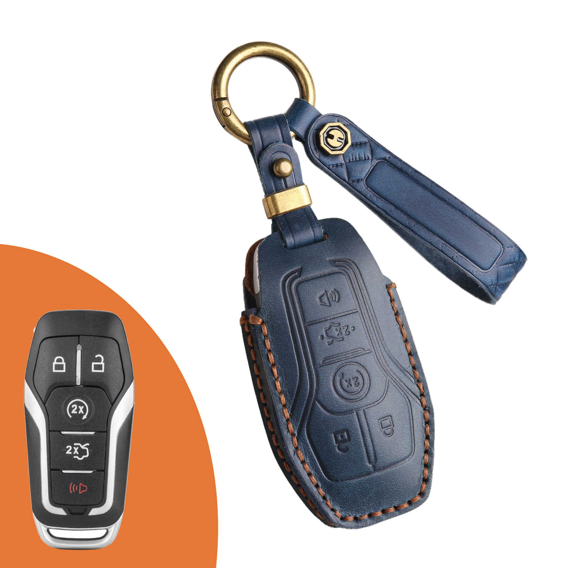 Key Fob Cover For Ford Explorer,Crazy Horse Leather