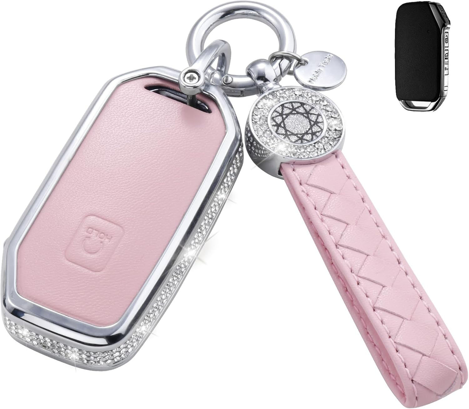 Key Fob Cover For KIA Sorento Metal-Diamond, Pink