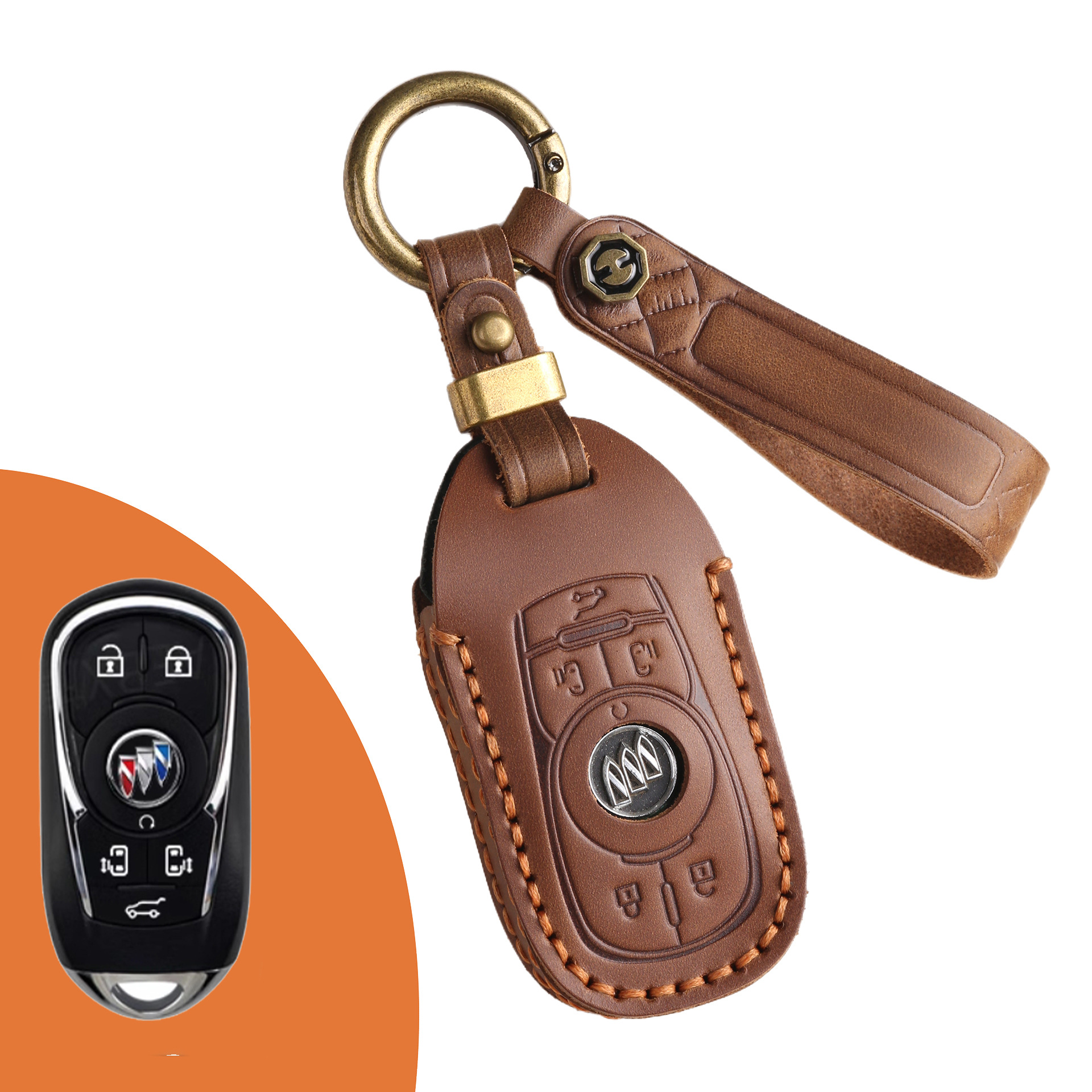 Key Fob Cover For Buick,Crazy Horse Leather