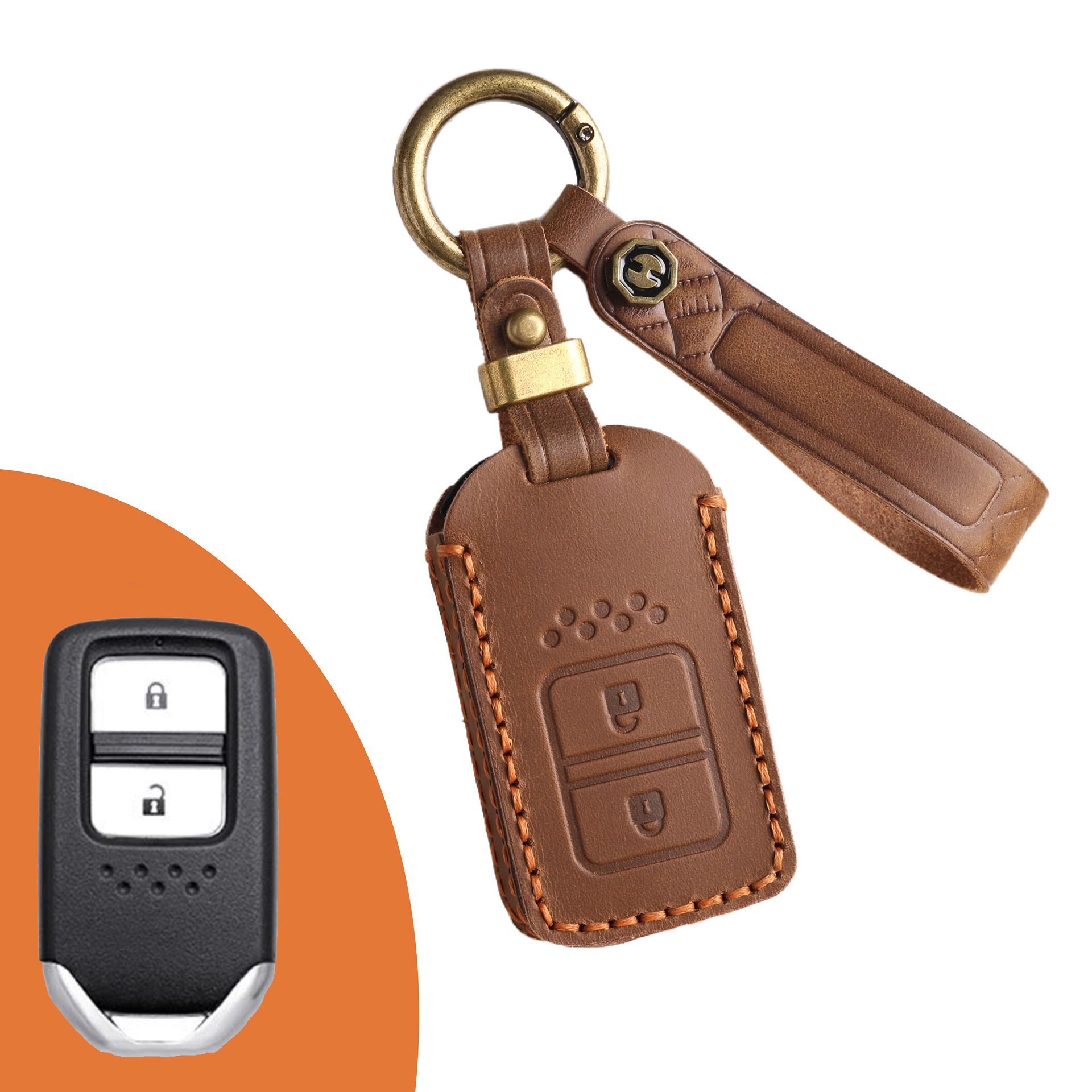 Key Fob Cover For Honda,Crazy Horse Leather