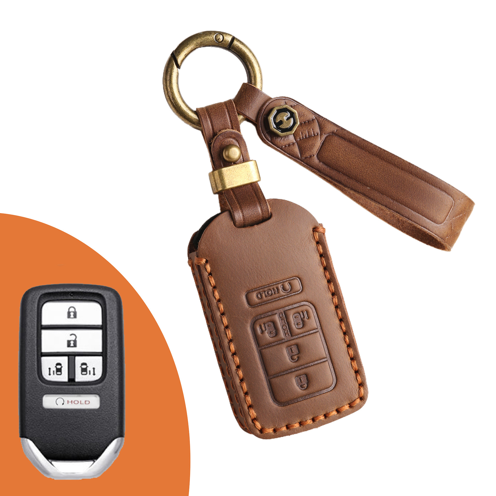 Key Fob Cover For Honda,Crazy Horse Leather
