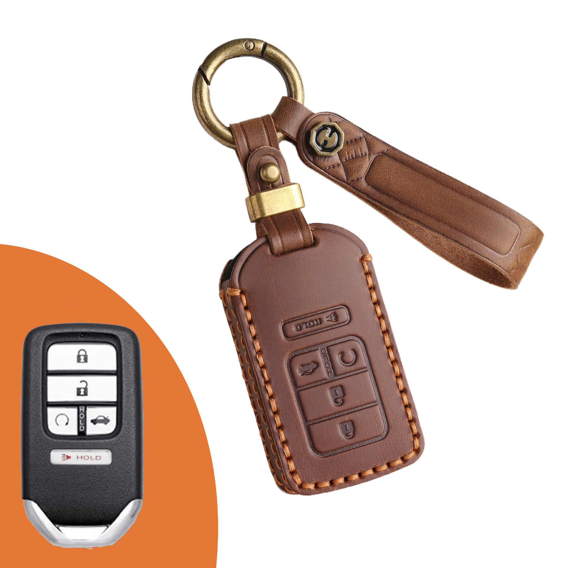 Key Fob Cover For Honda,Crazy Horse Leather