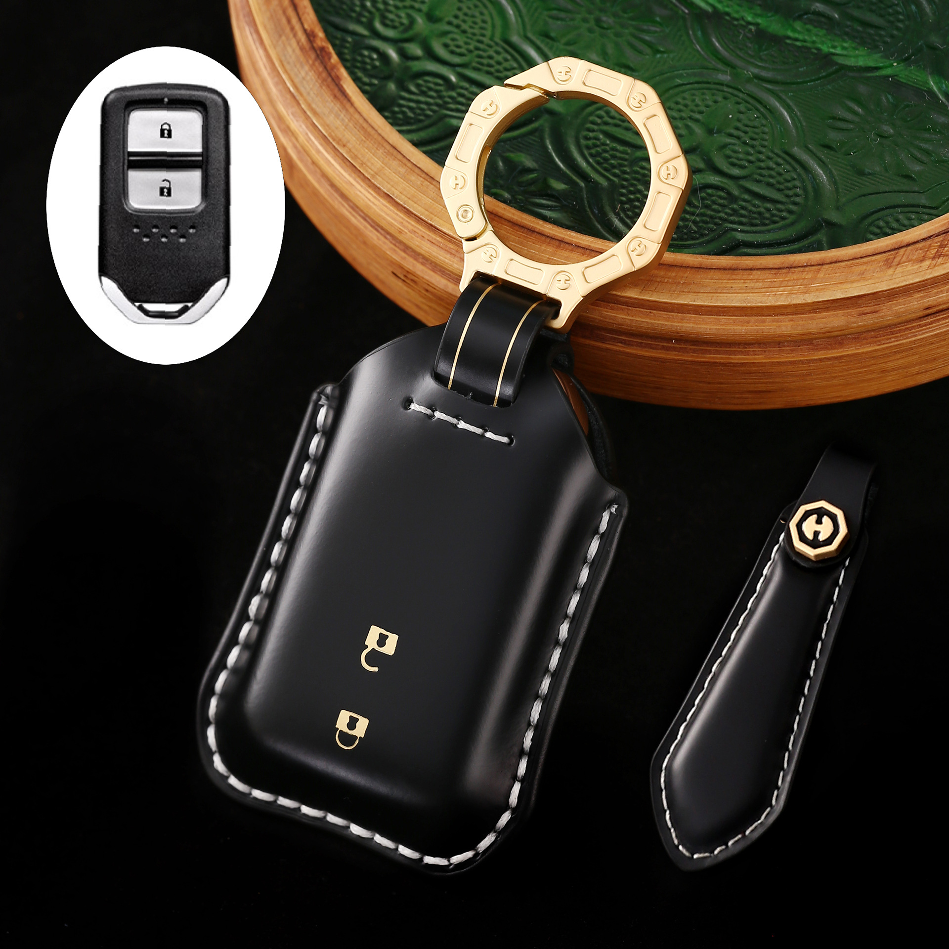 Key Fob Cover For Honda,Cordovan Leather