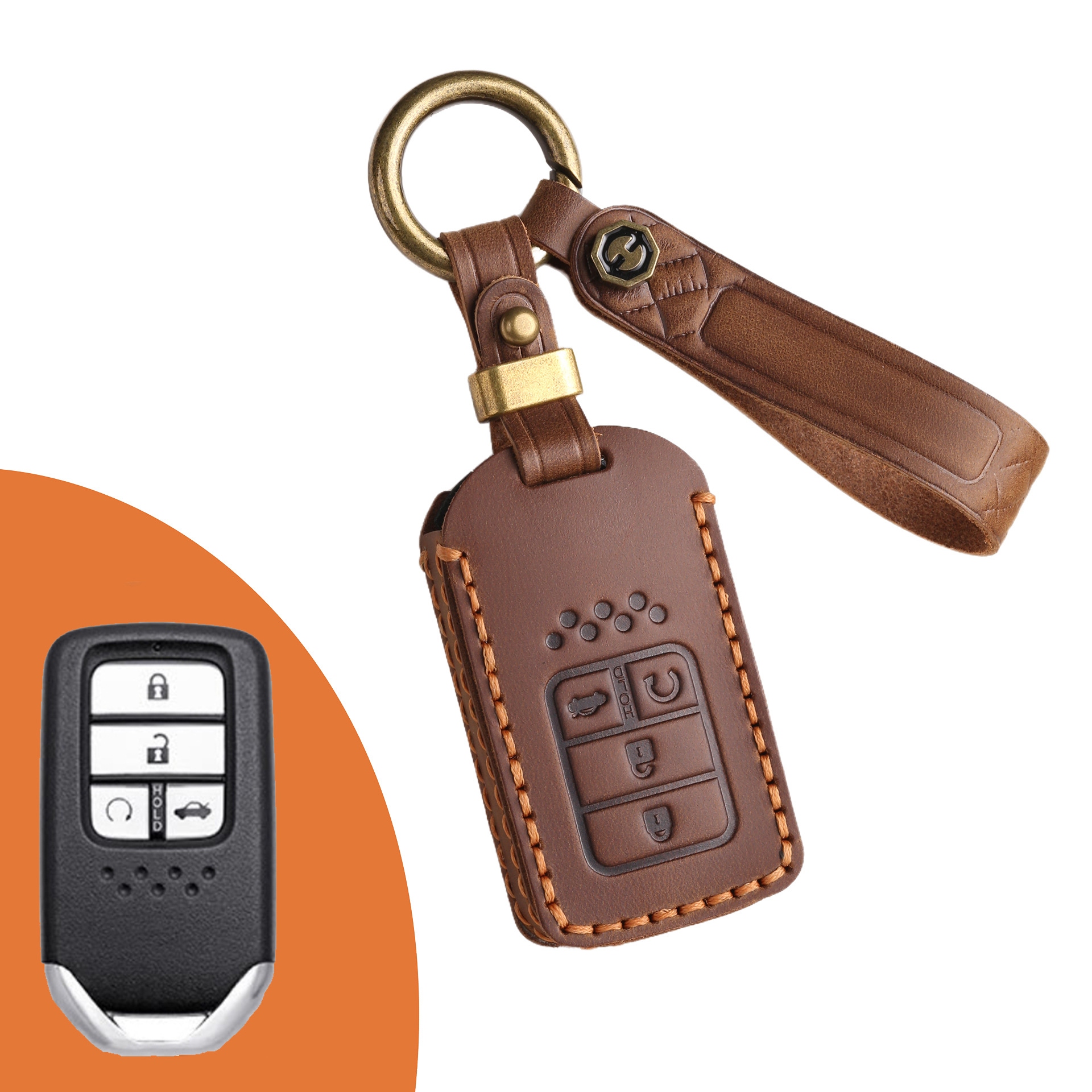 Key Fob Cover For Honda,Crazy Horse Leather
