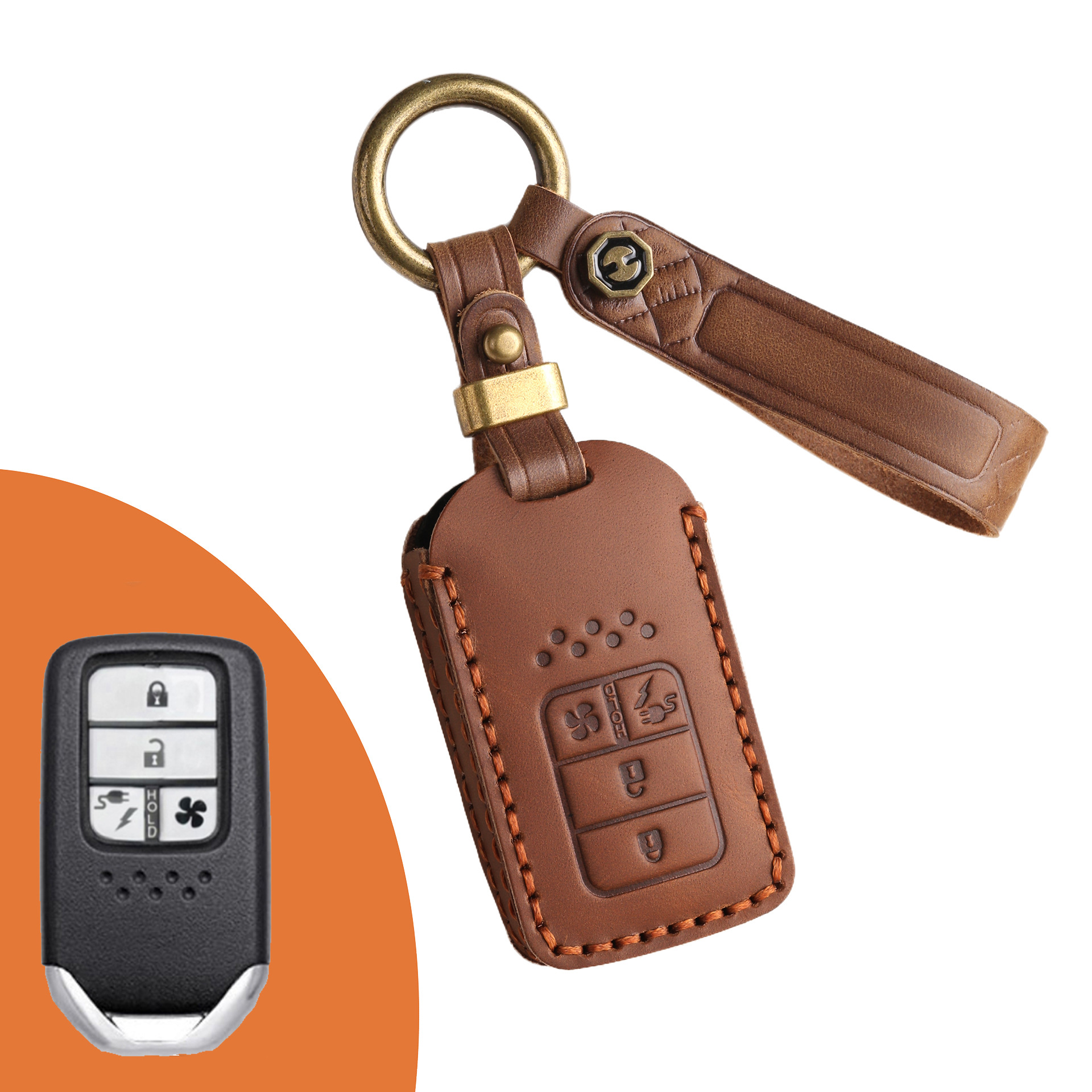 Key Fob Cover For Honda,Crazy Horse Leather