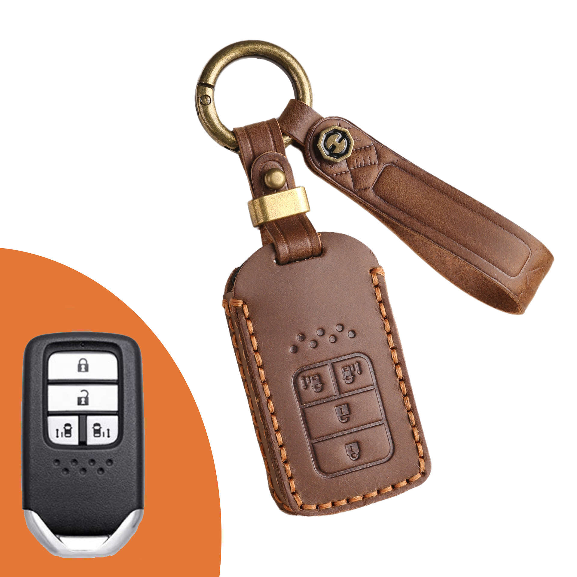 Key Fob Cover For Honda,Crazy Horse Leather