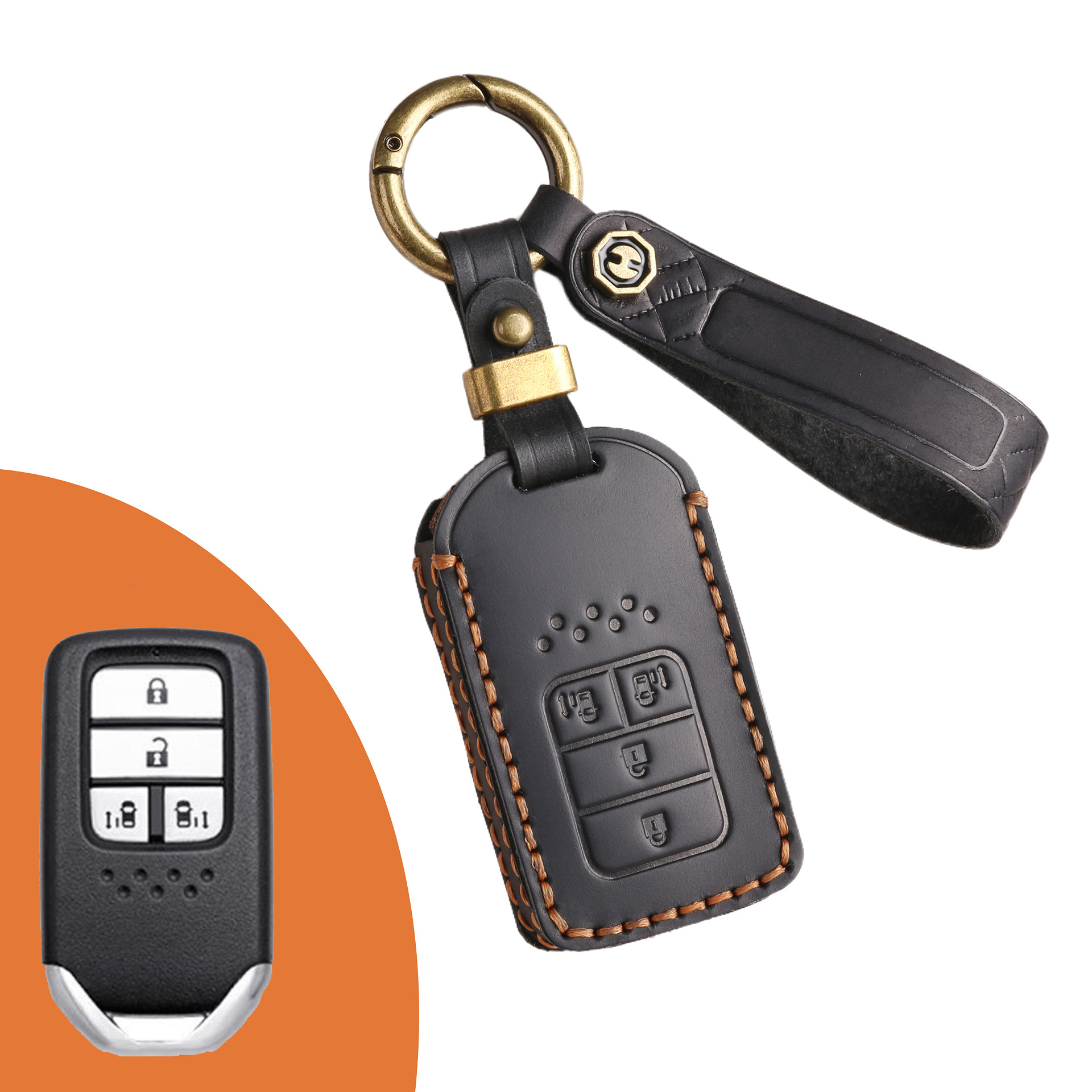 Key Fob Cover For Honda,Crazy Horse Leather