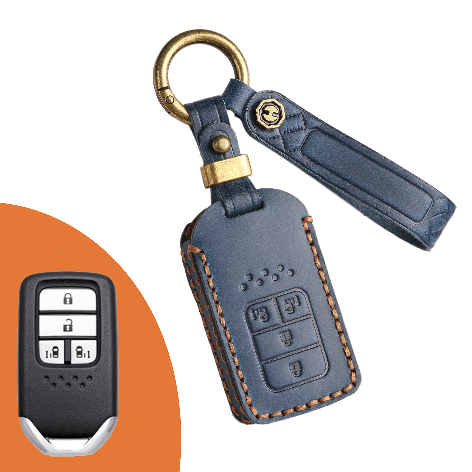 Key Fob Cover For Honda,Crazy Horse Leather