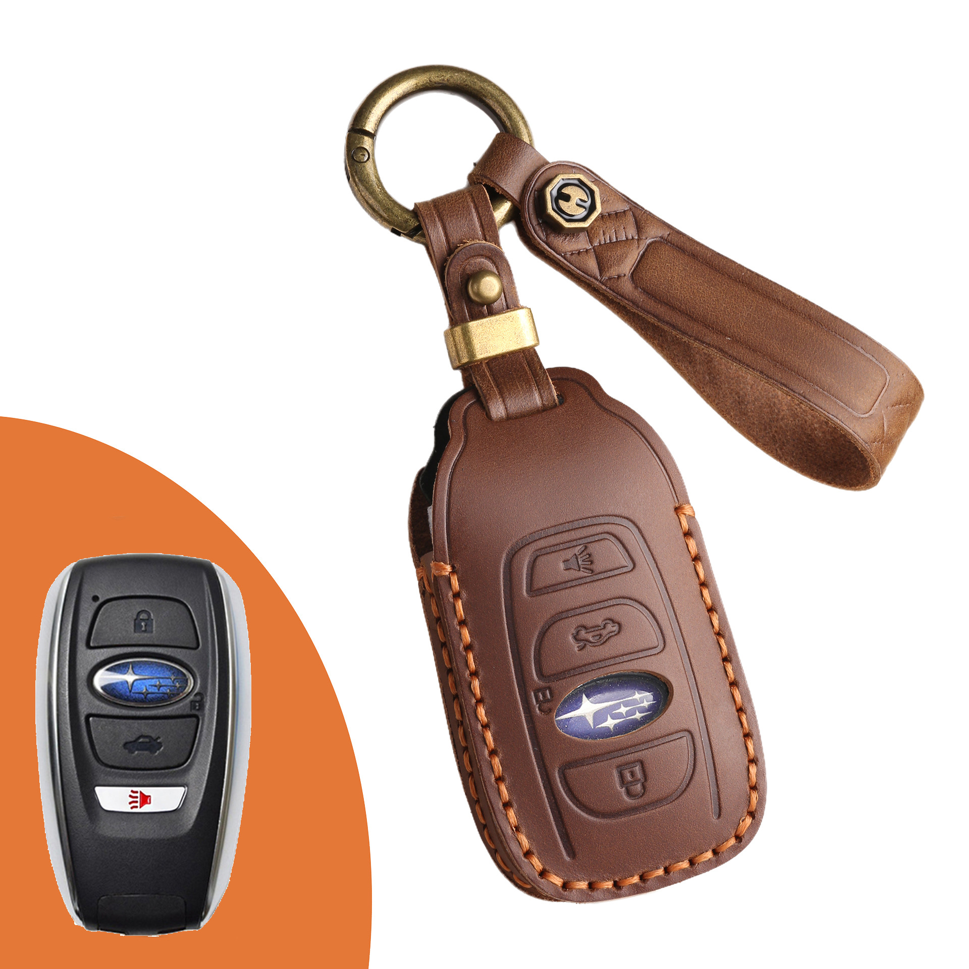 Key Fob Cover For Subaru,Crazy Horse Leather