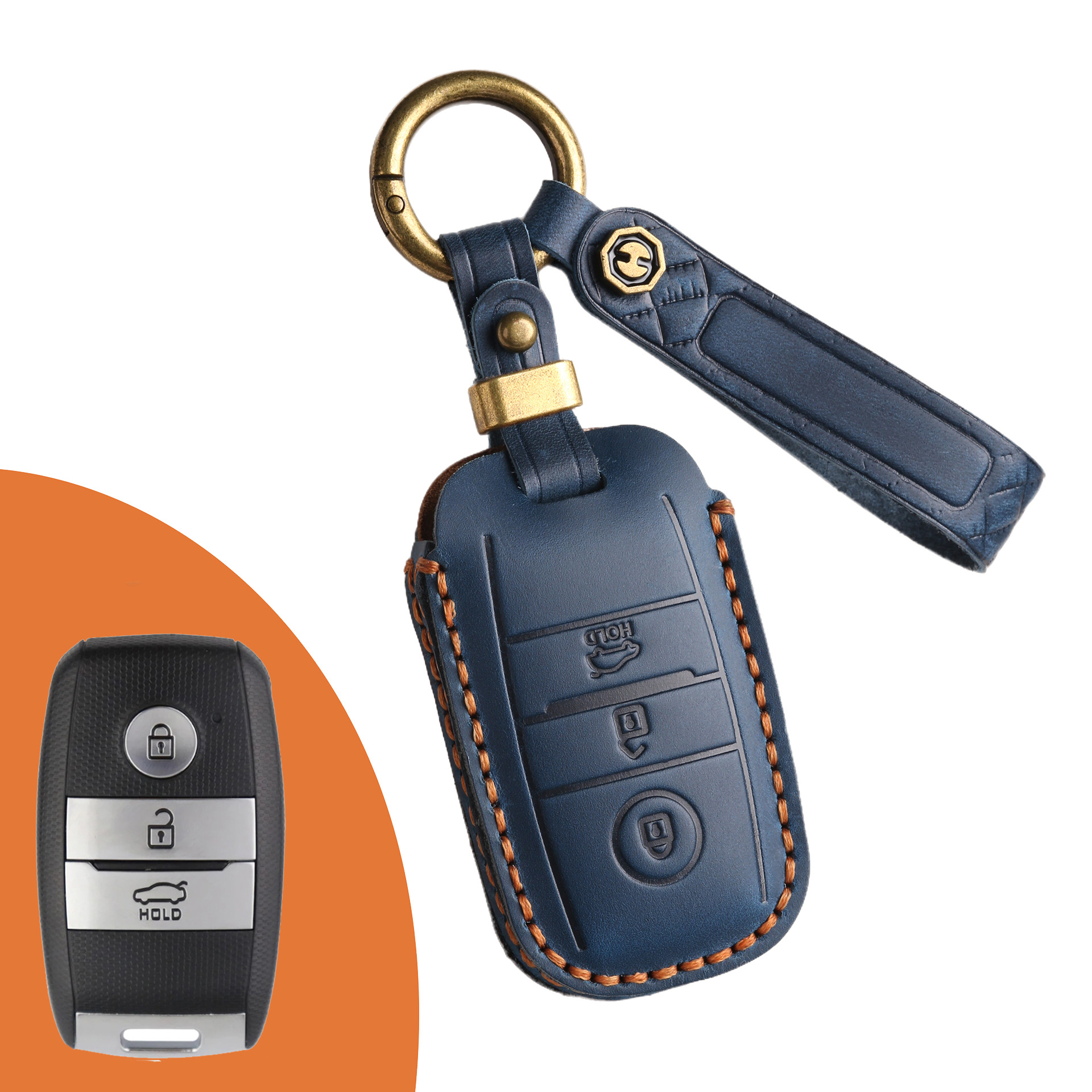 Key Fob Cover For Kia,Crazy Horse Leather