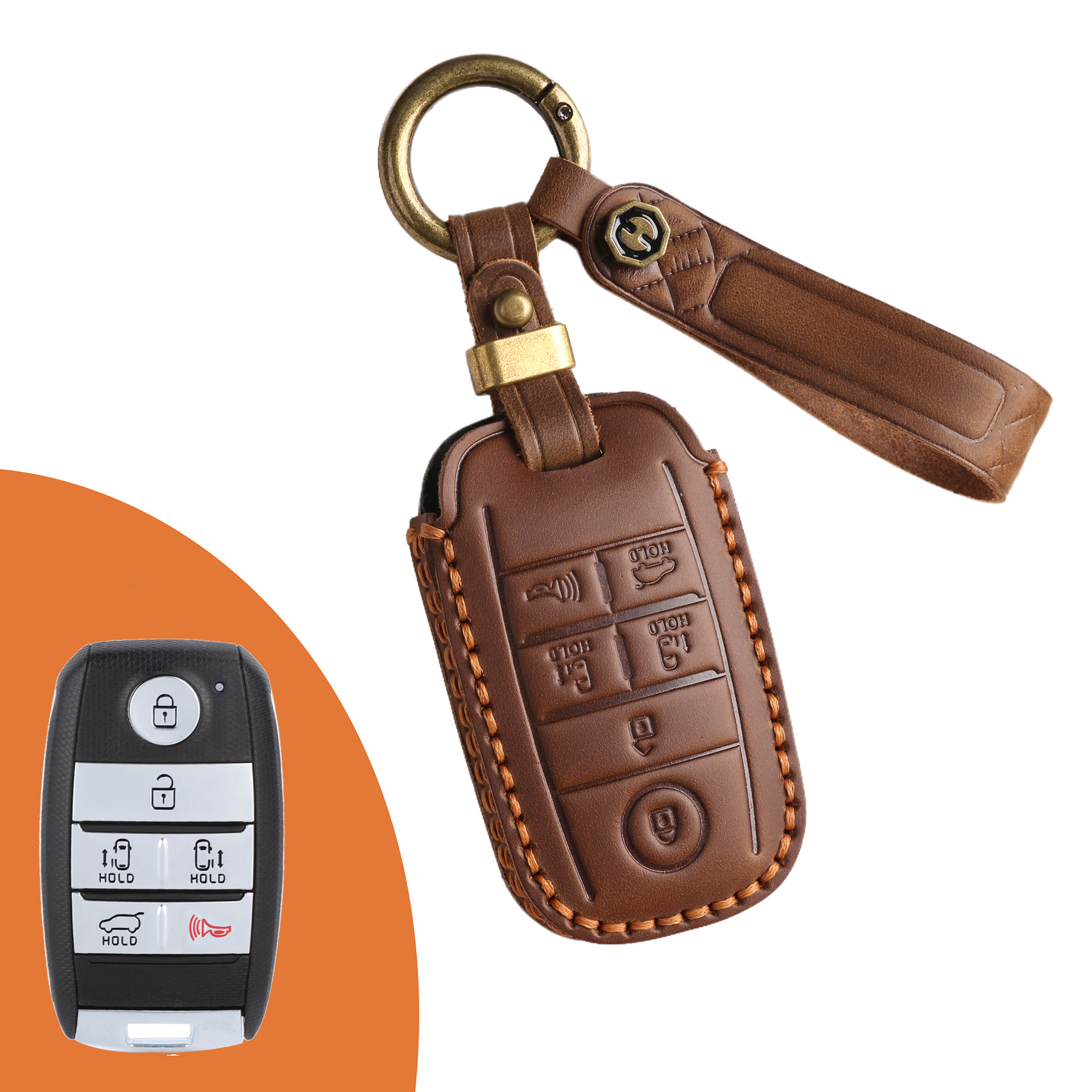 Key Fob Cover For Kia,Crazy Horse Leather