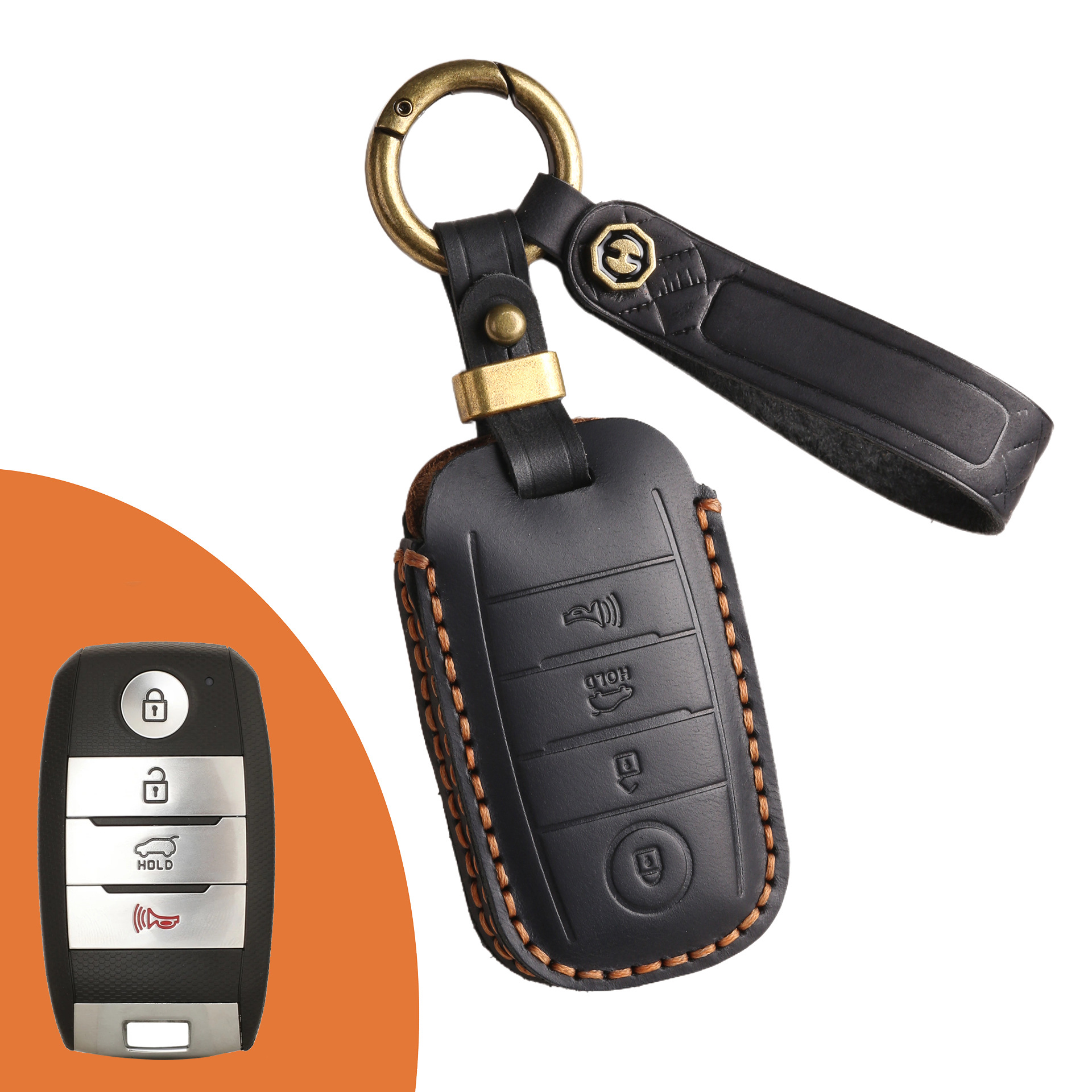 Key Fob Cover For Kia,Crazy Horse Leather