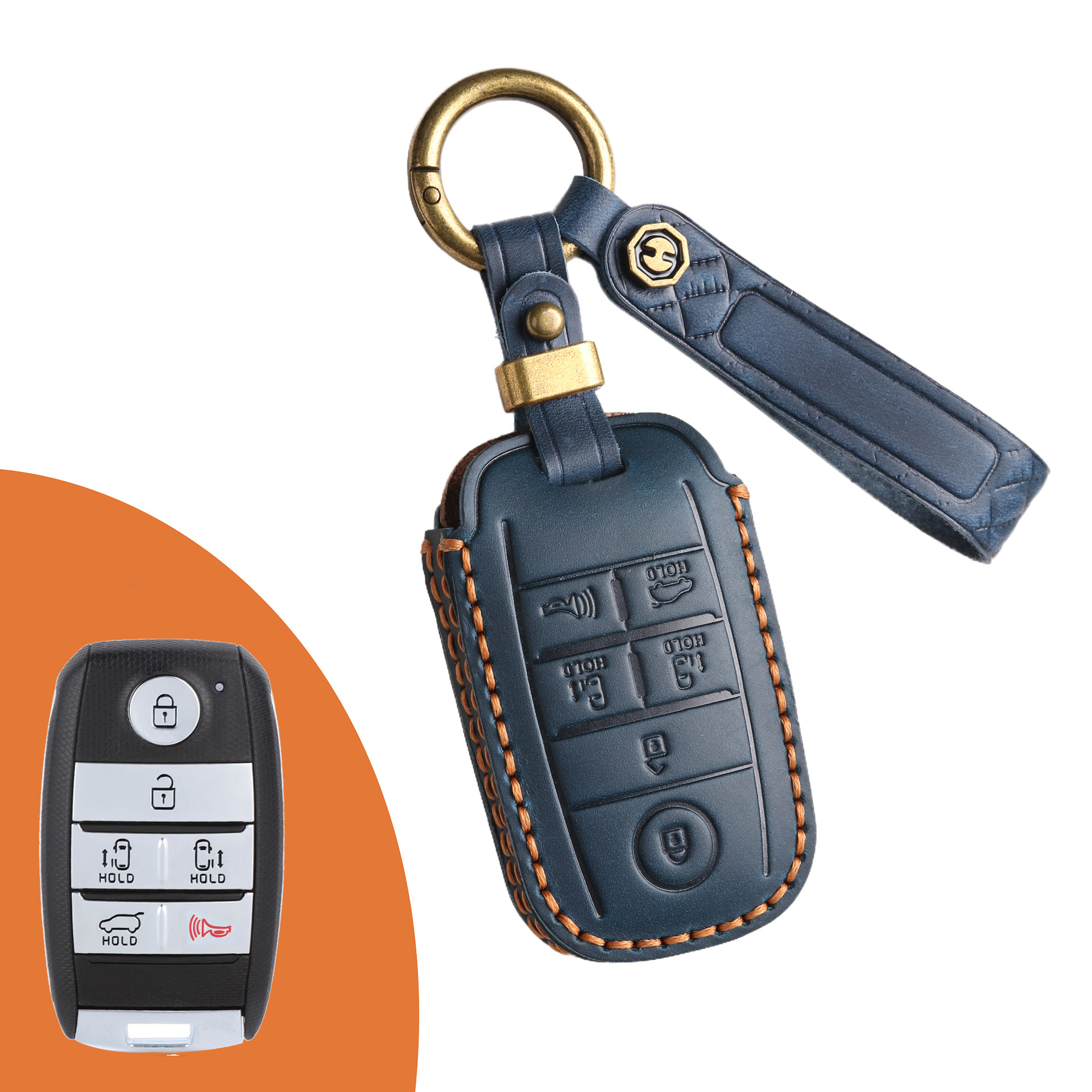Key Fob Cover For Kia,Crazy Horse Leather