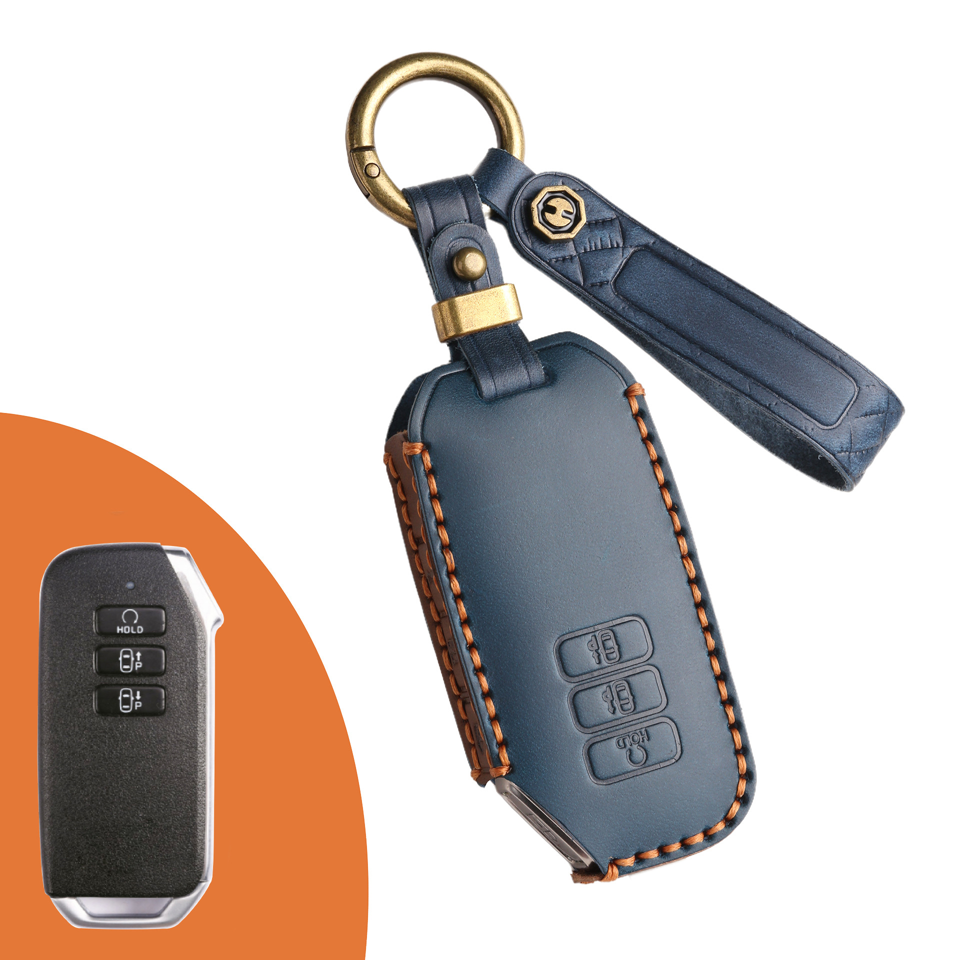 Key Fob Cover For Kia Forte,Crazy Horse Leather
