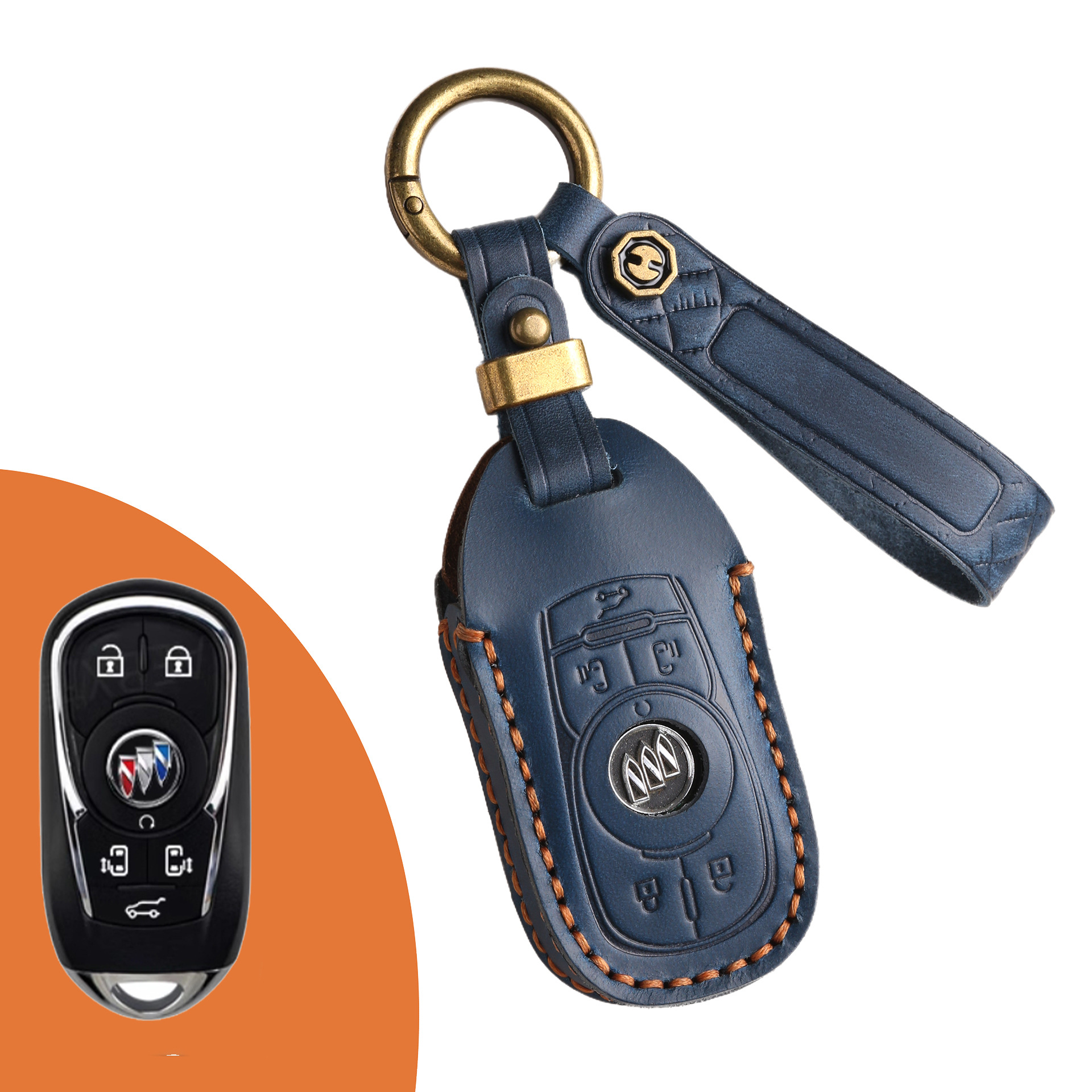 Key Fob Cover For Buick,Crazy Horse Leather