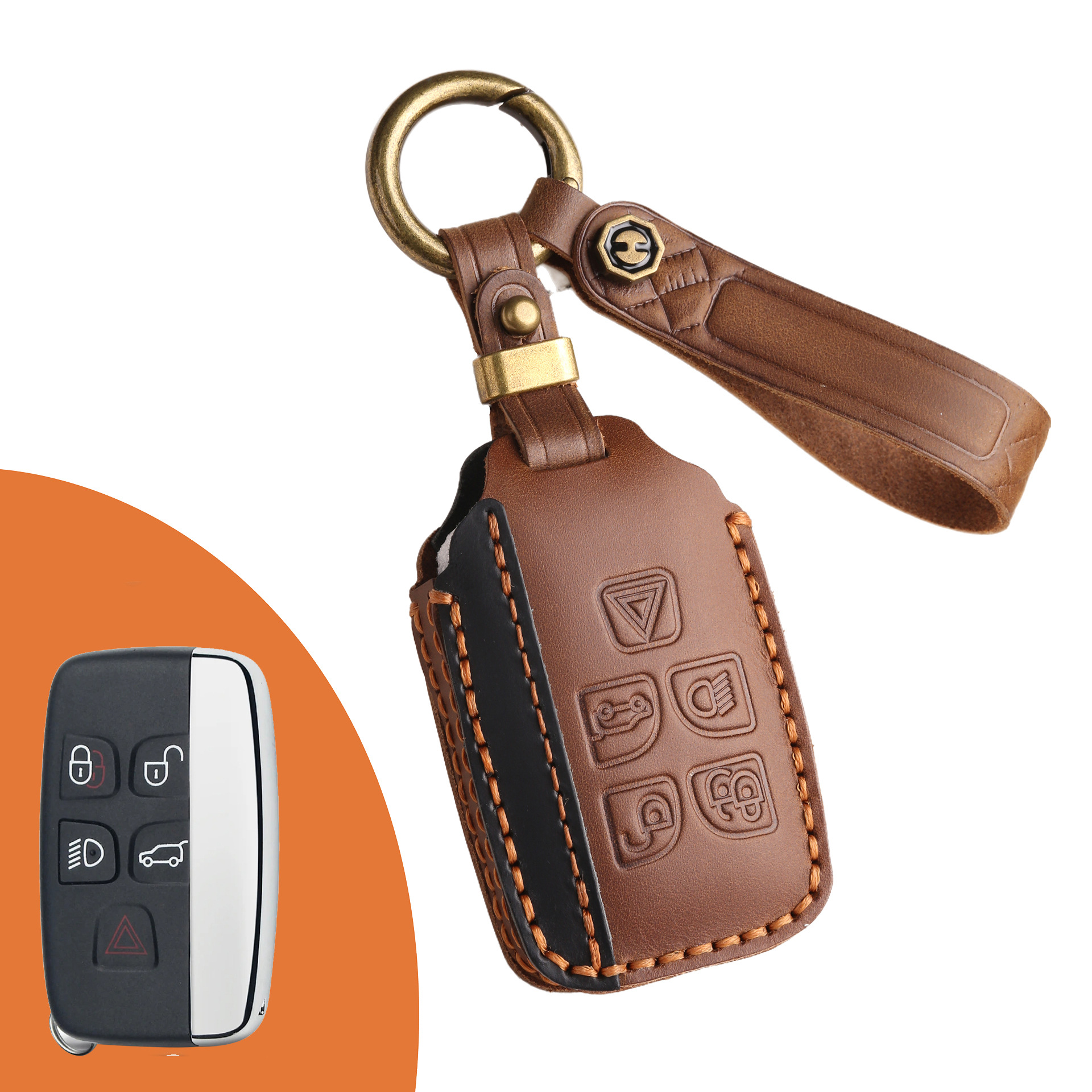 Key Fob Cover For Land Rover,Crazy Horse Leather
