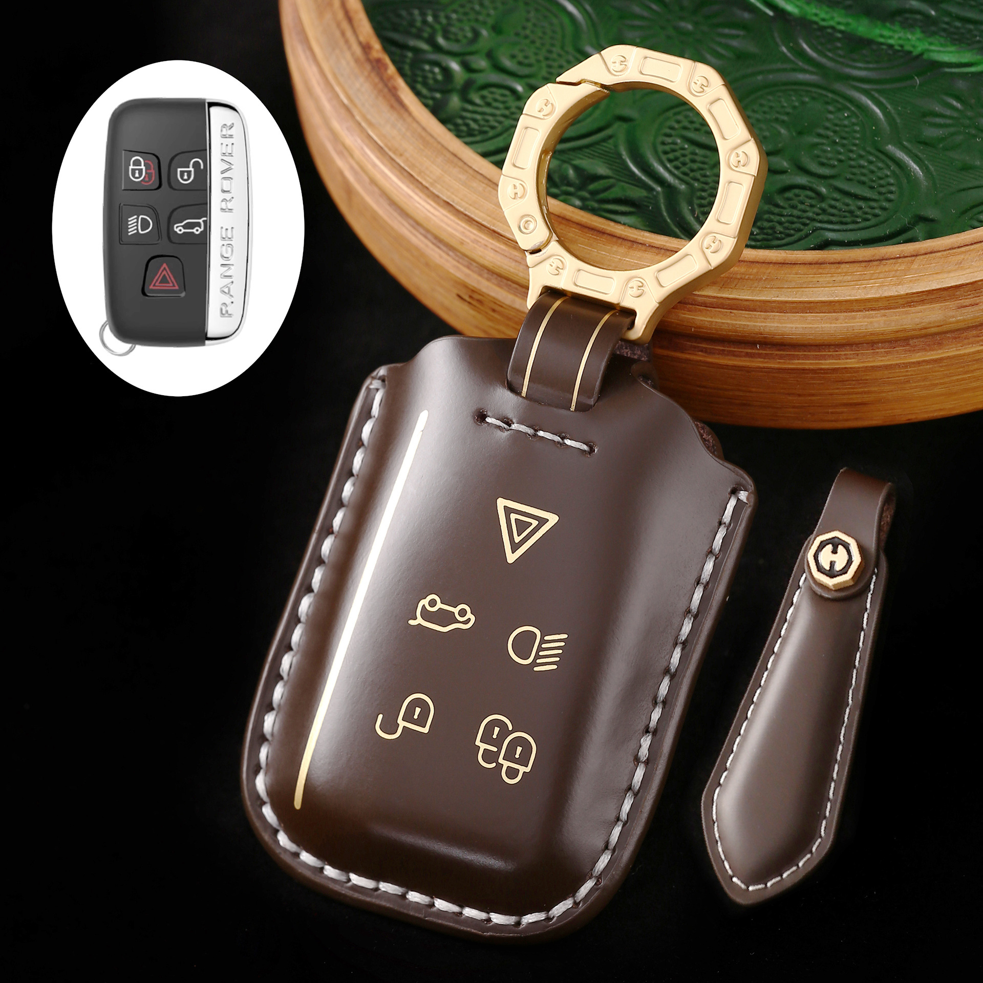 Key Fob Cover For Land Rover,Cordovan Leather