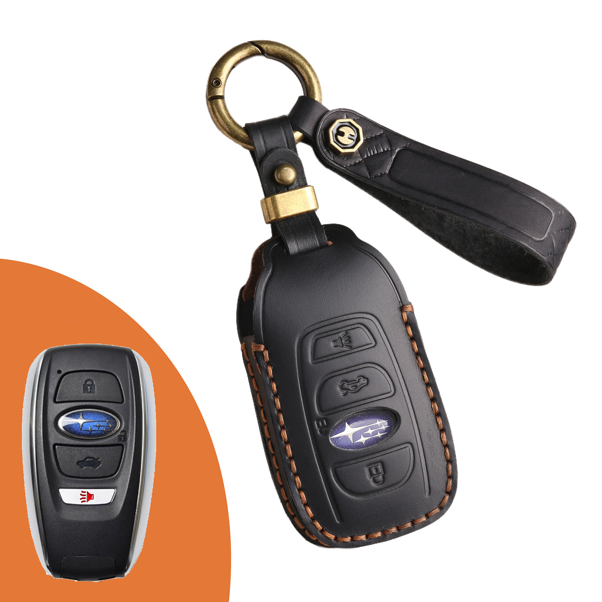 Key Fob Cover For Subaru,Crazy Horse Leather