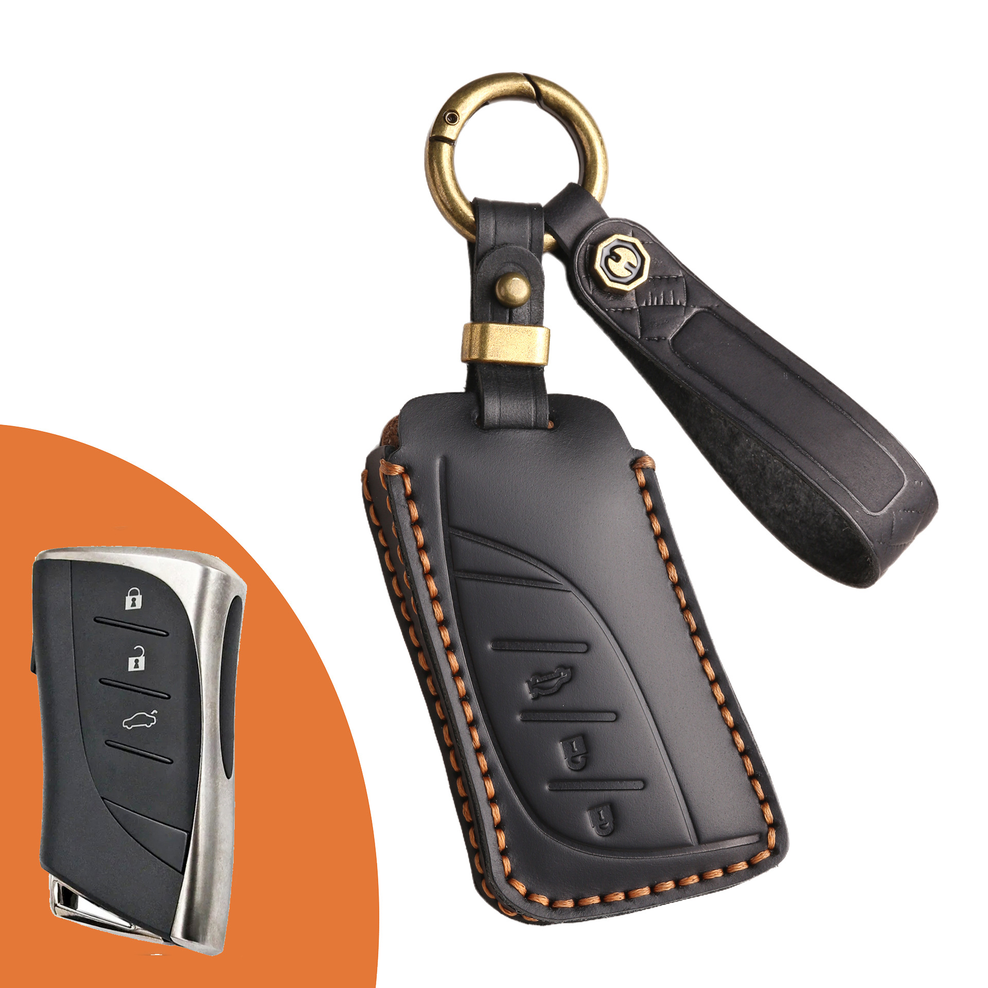 Key Fob Cover For Lexus ES,Crazy Horse Leather
