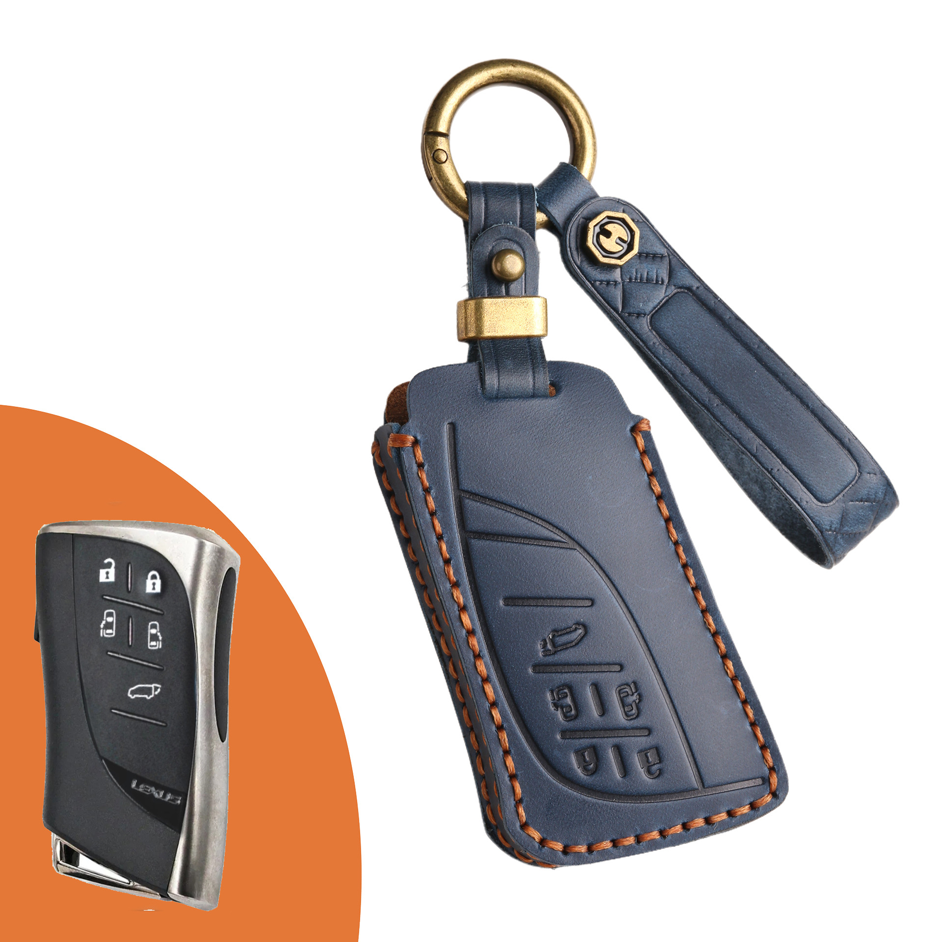 Key Fob Cover For Lexus ES,Crazy Horse Leather
