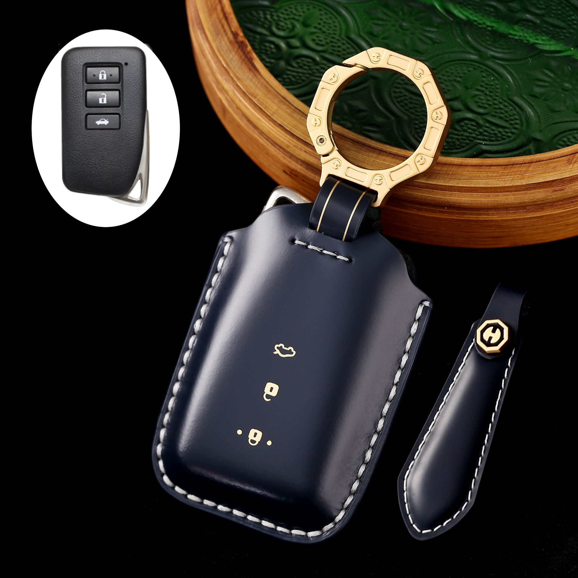 Key Fob Cover For Lexus,Cordovan Leather