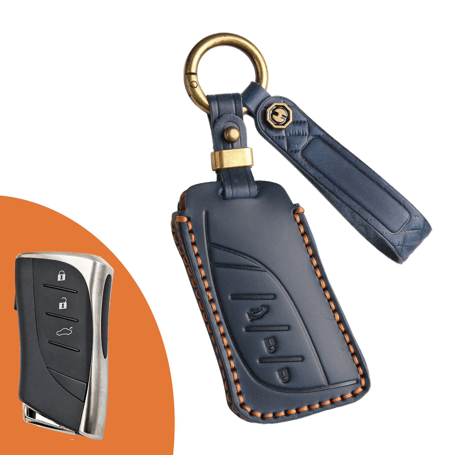 Key Fob Cover For Lexus ES,Crazy Horse Leather