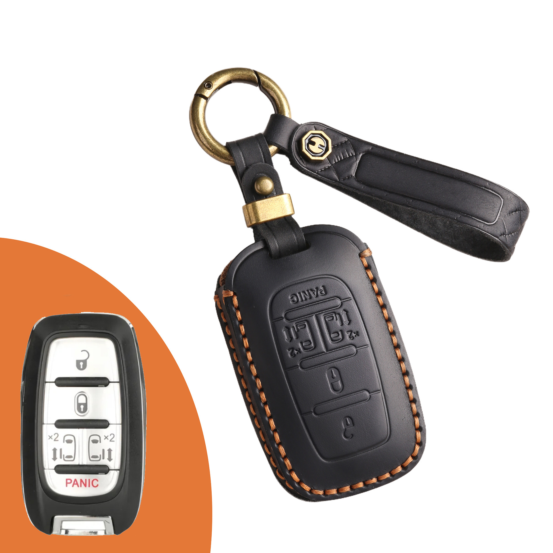Key Fob Cover For Chrysler,Crazy Horse Leather