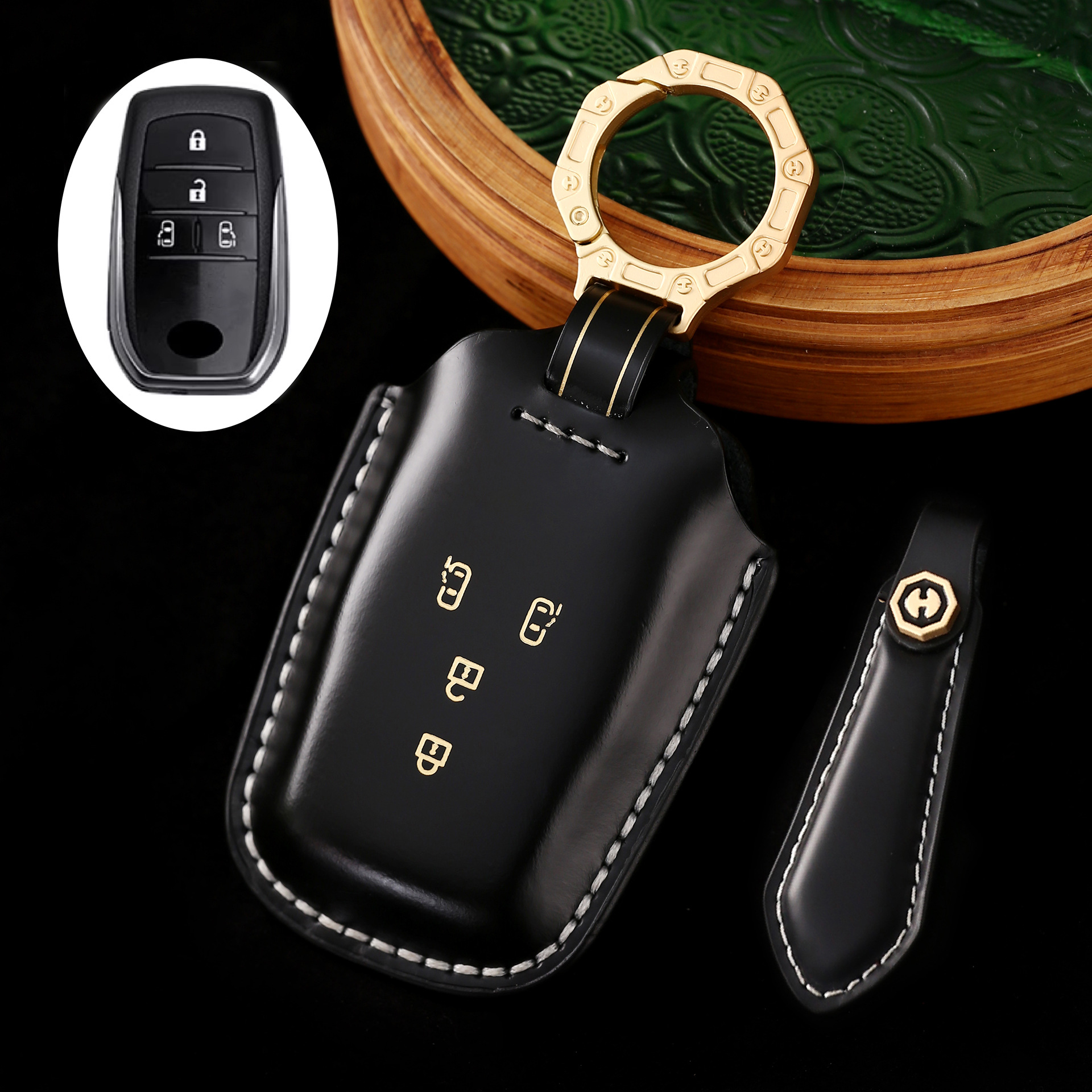 Key Fob Cover For Toyota,Cordovan Leather