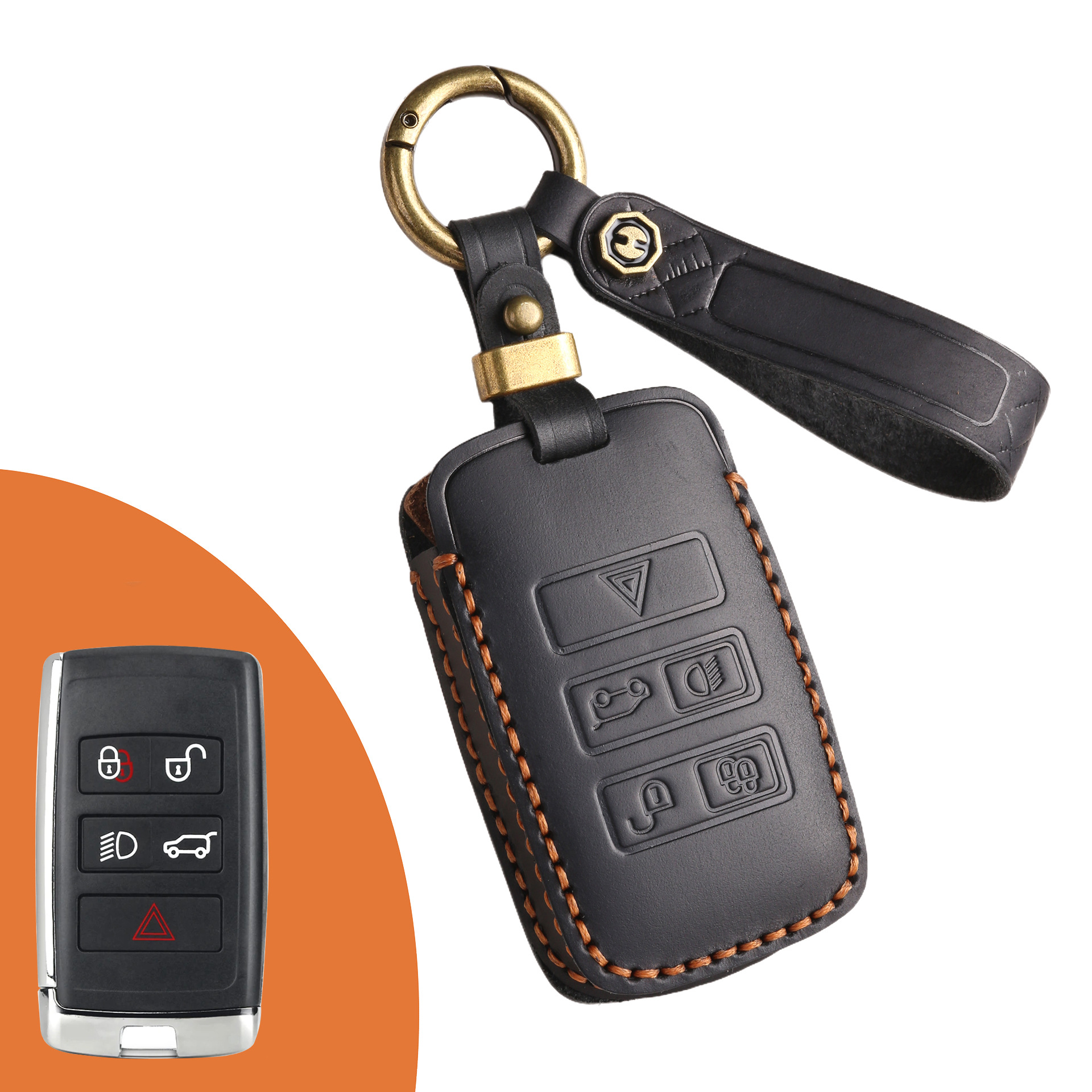Key Fob Cover For Land Rover Discovery,Crazy Horse Leather