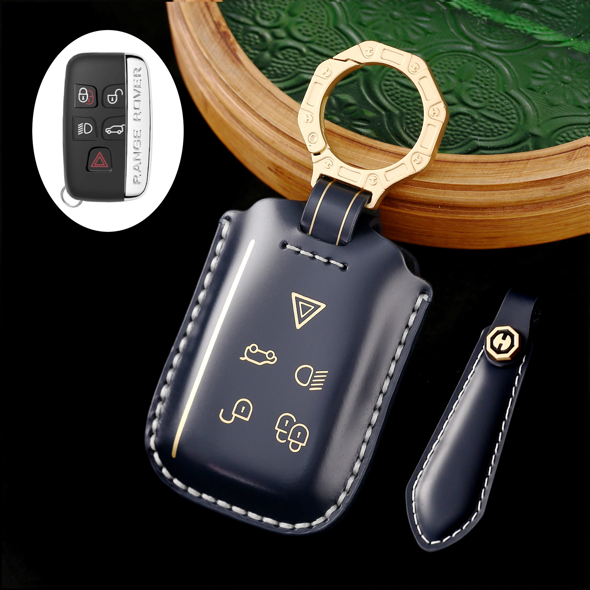 Key Fob Cover For Land Rover,Cordovan Leather