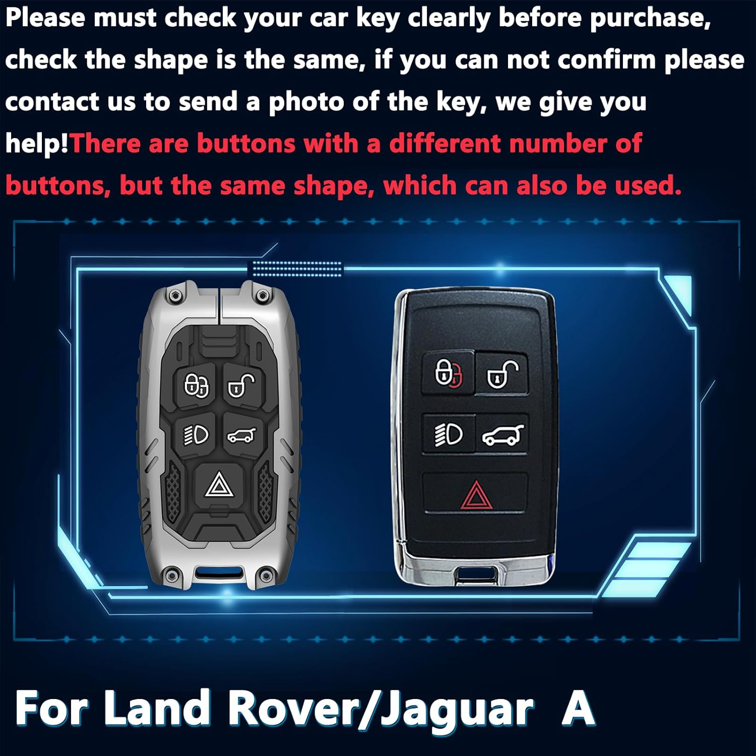 Key Fob Cover For Range Rover,Metal-Mecha