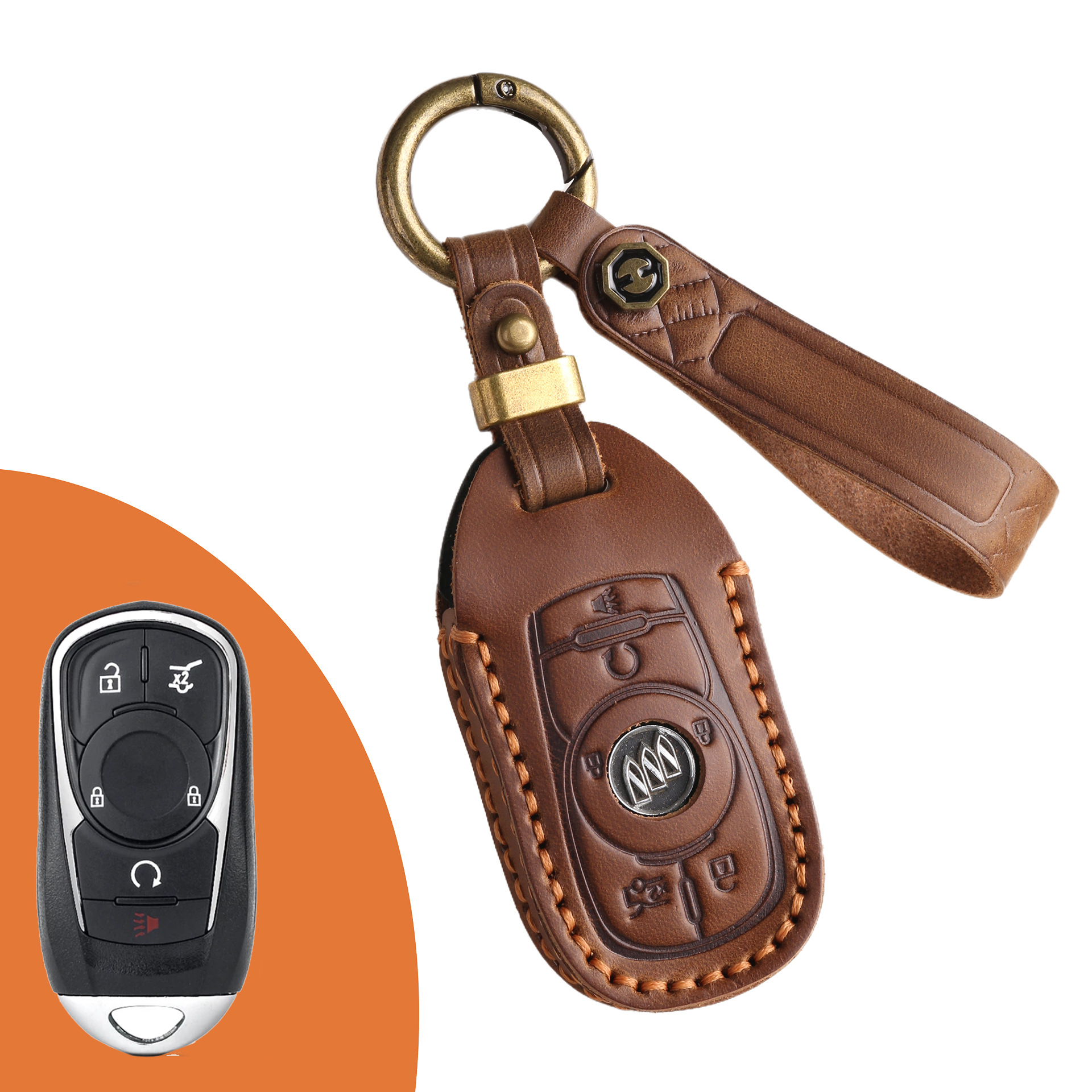 Key Fob Cover For Buick,Crazy Horse Leather