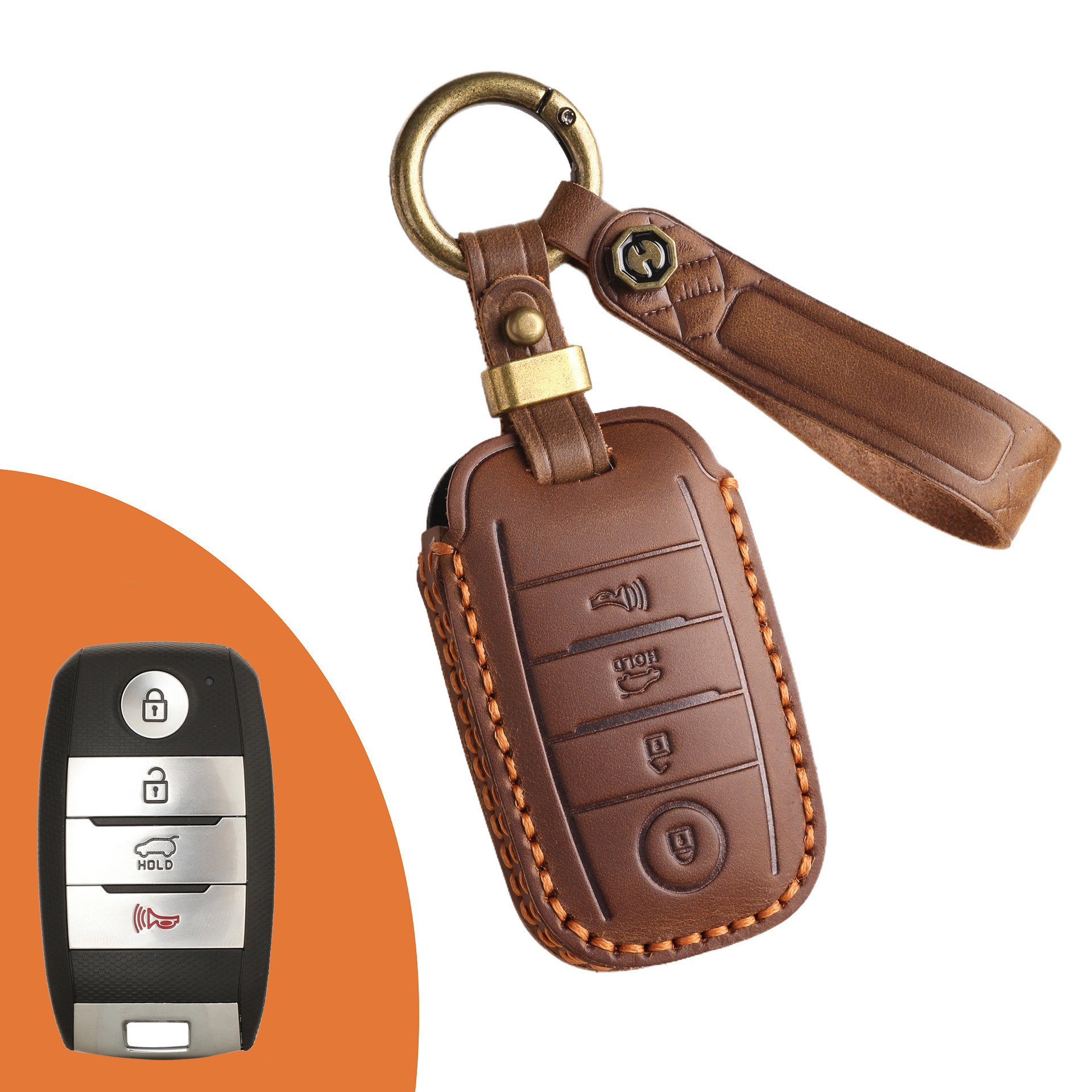 Key Fob Cover For Kia,Crazy Horse Leather