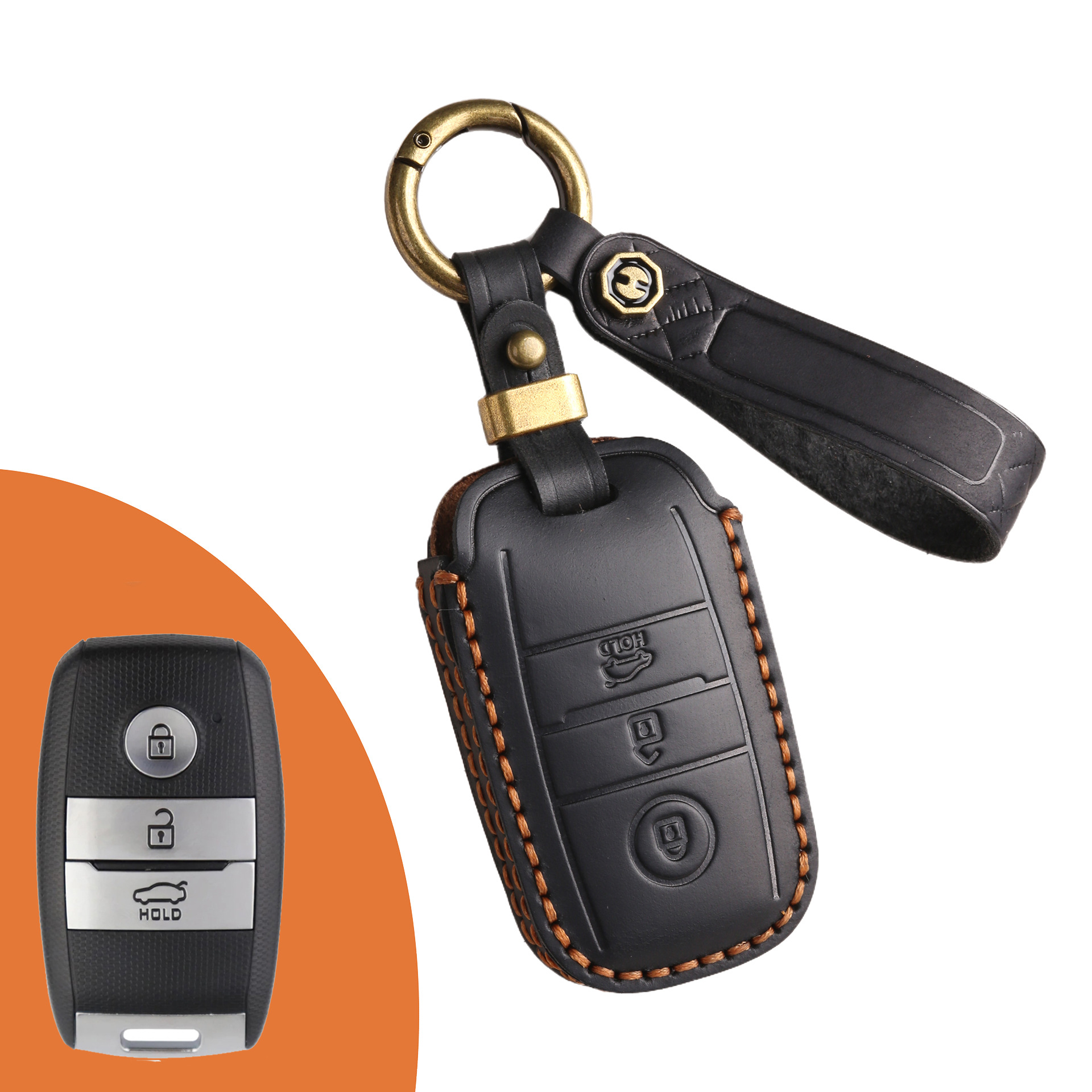 Key Fob Cover For Kia,Crazy Horse Leather